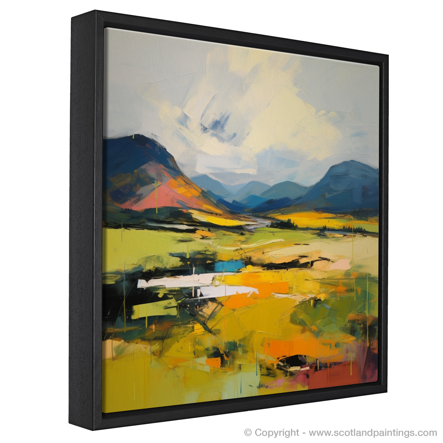 Painting and Art Print of Glen Garry, Highlands in summer entitled "Summer Symphony of Glen Garry Highlands".