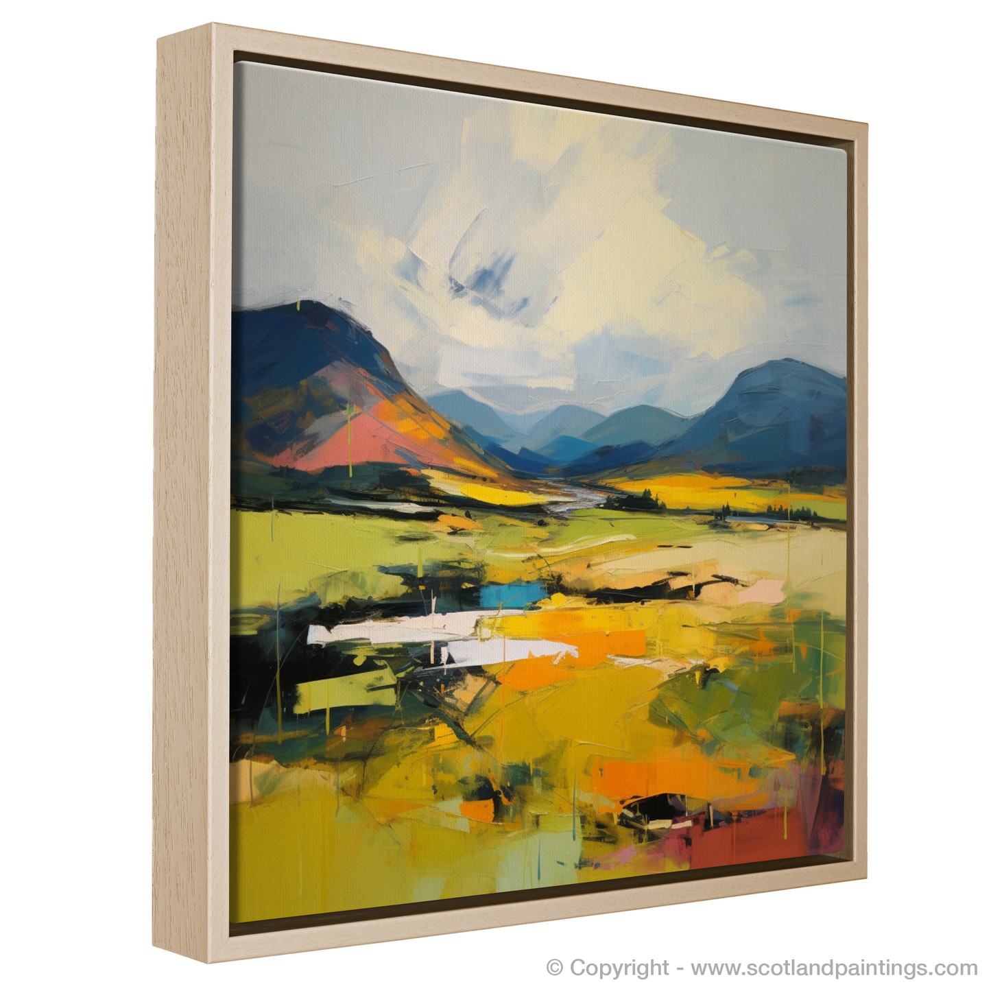 Painting and Art Print of Glen Garry, Highlands in summer entitled "Summer Symphony of Glen Garry Highlands".