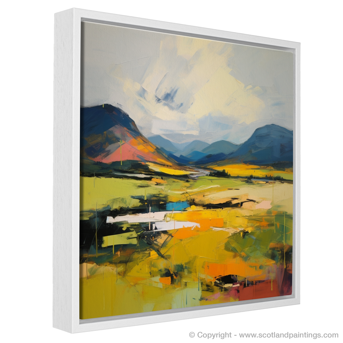 Painting and Art Print of Glen Garry, Highlands in summer entitled "Summer Symphony of Glen Garry Highlands".