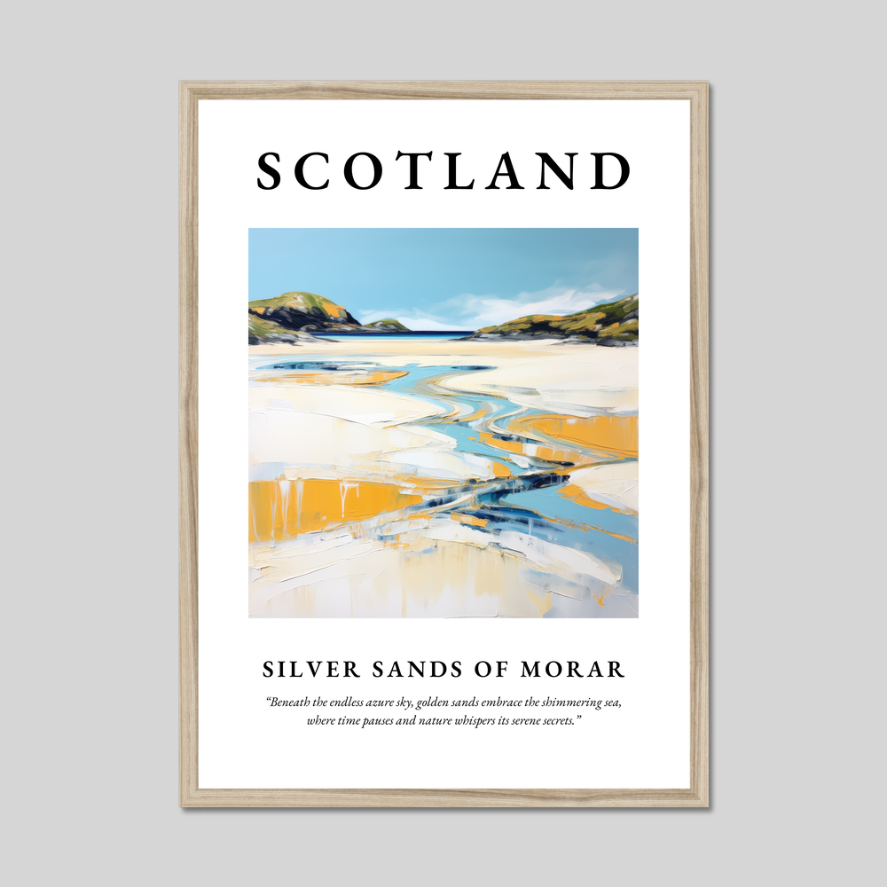 Poster in a natural frame with the word Scotland