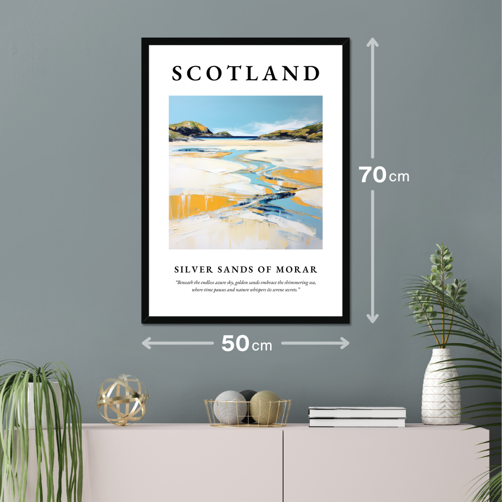 Poster of Silver Sands of Morar hanging on a wall