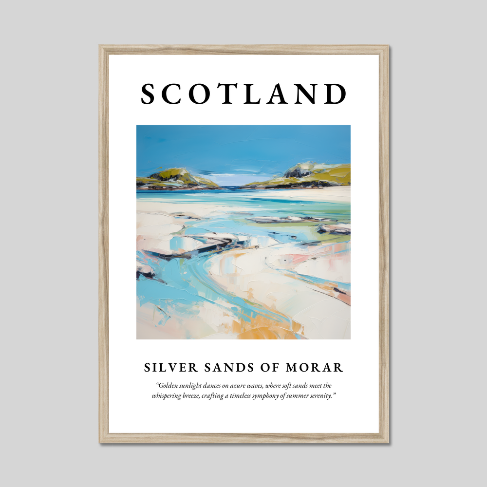 Poster in a natural frame with the word Scotland