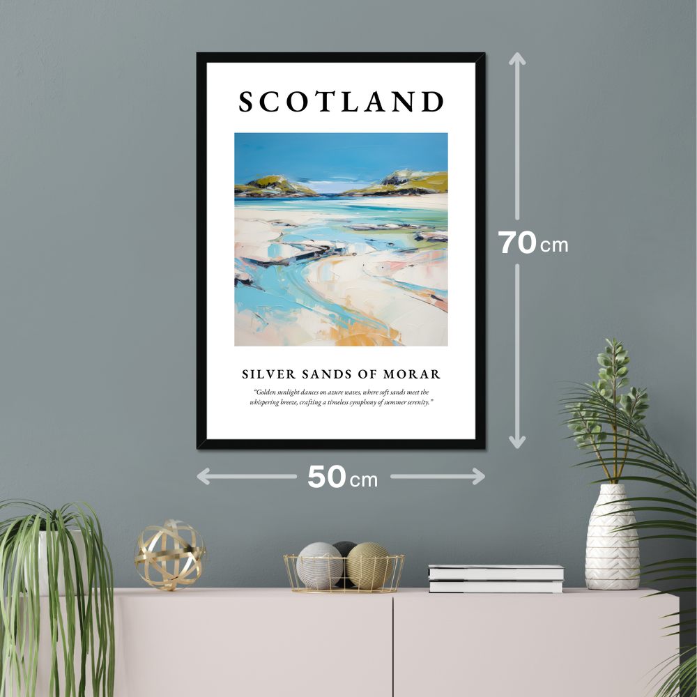 Poster of Silver Sands of Morar hanging on a wall