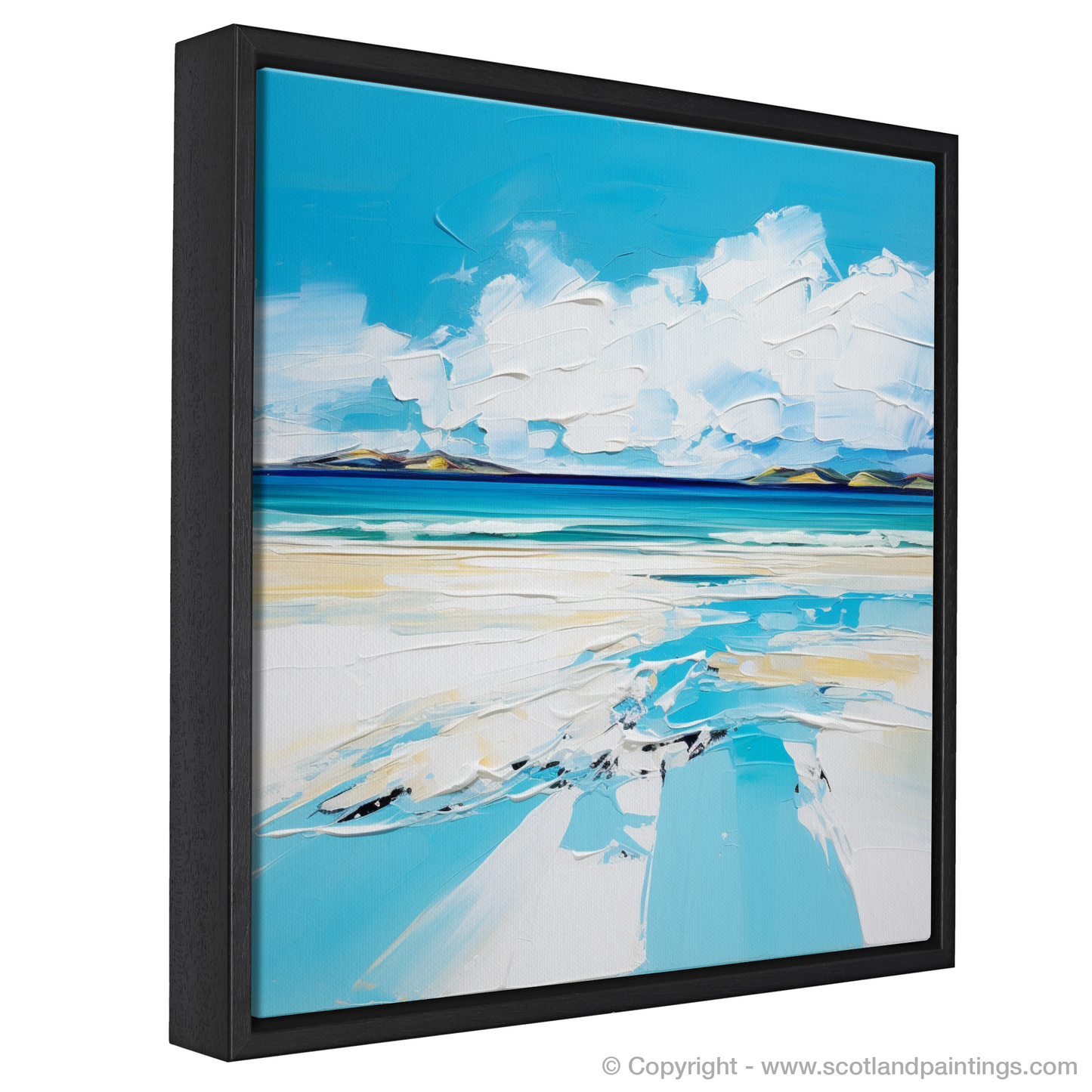 Painting and Art Print of Silver Sands of Morar in summer entitled "Summer Serenade at Silver Sands of Morar".