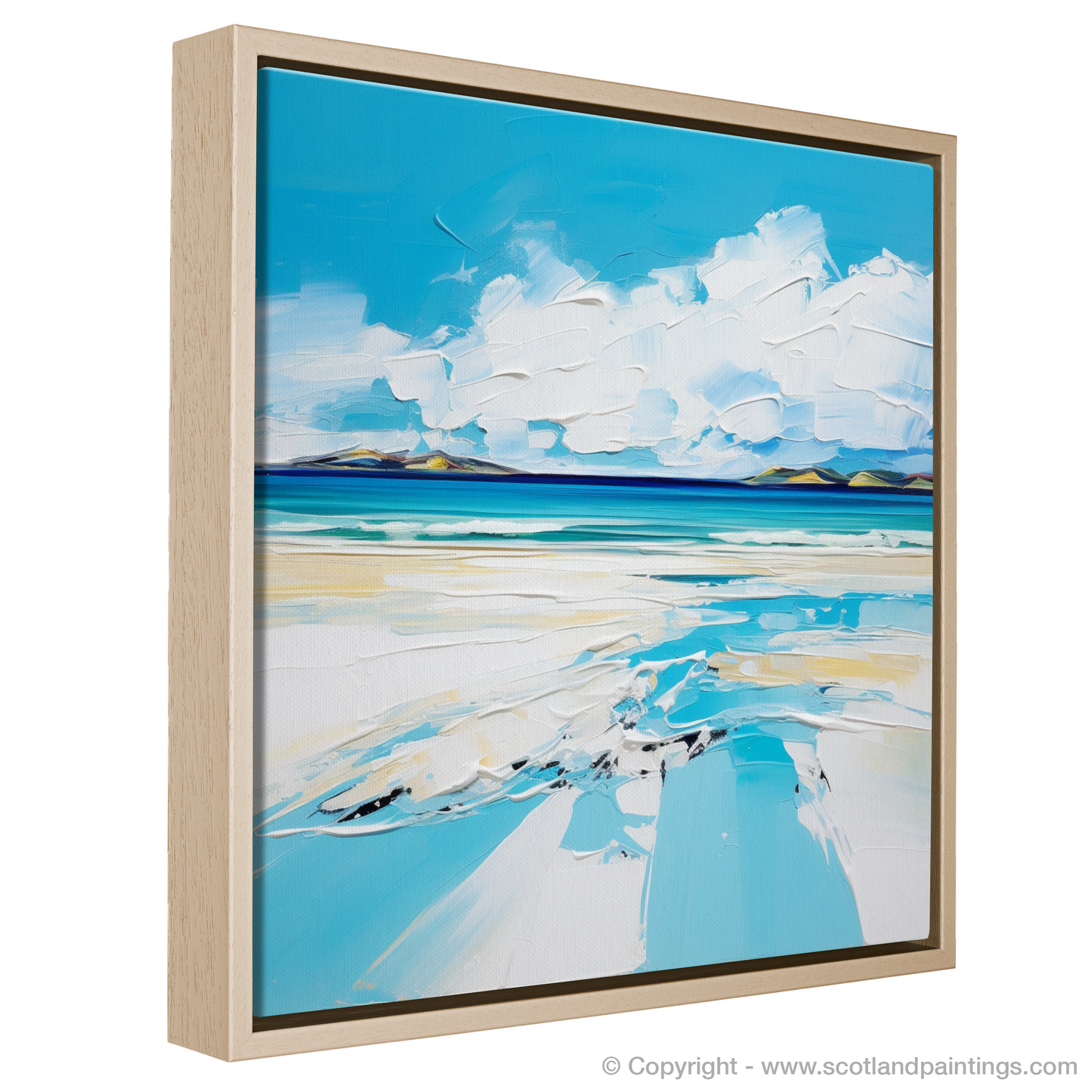 Painting and Art Print of Silver Sands of Morar in summer entitled "Summer Serenade at Silver Sands of Morar".