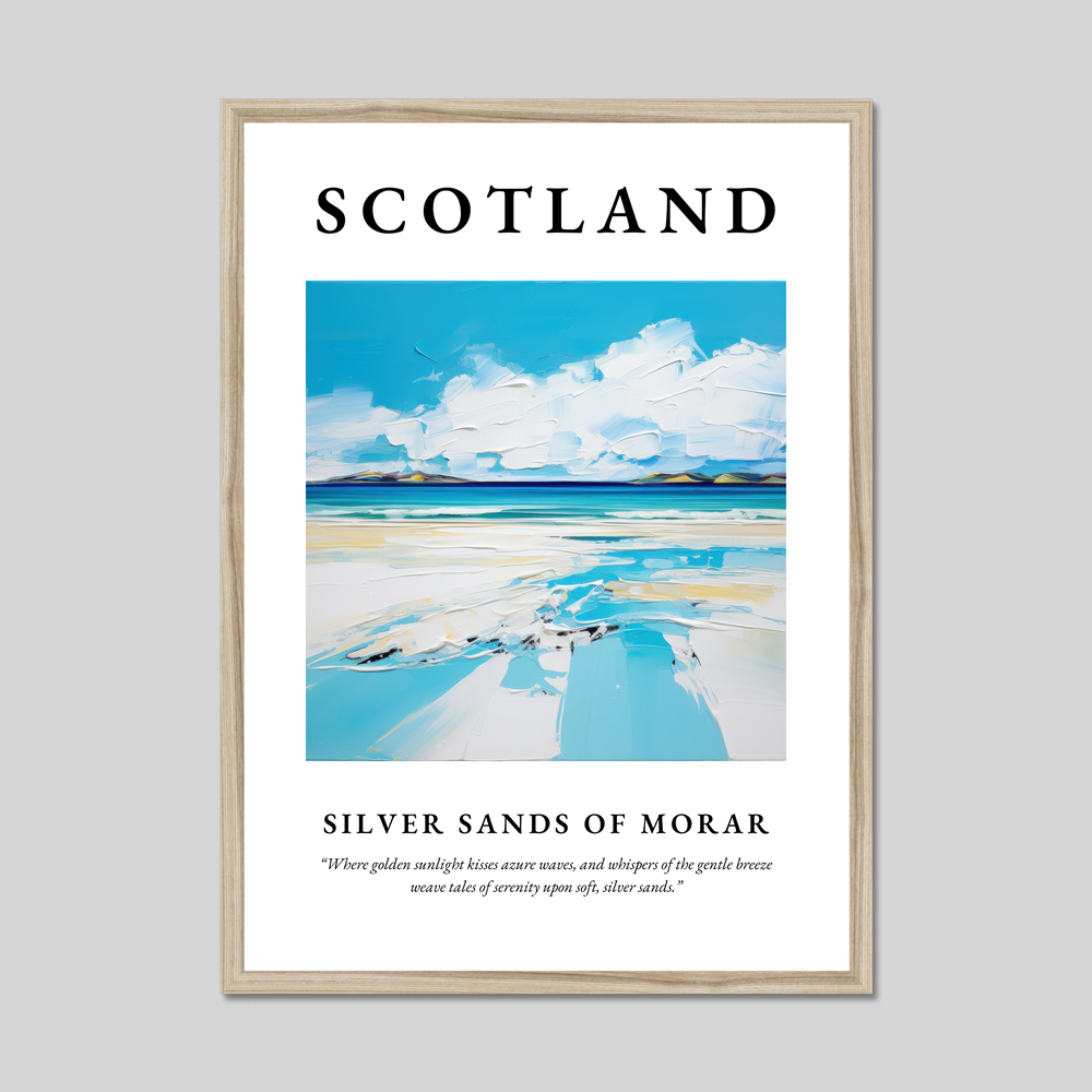 Poster in a natural frame with the word Scotland