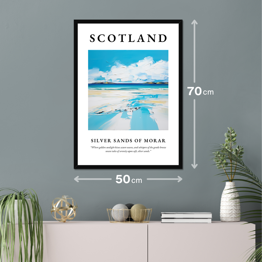 Poster of Silver Sands of Morar hanging on a wall