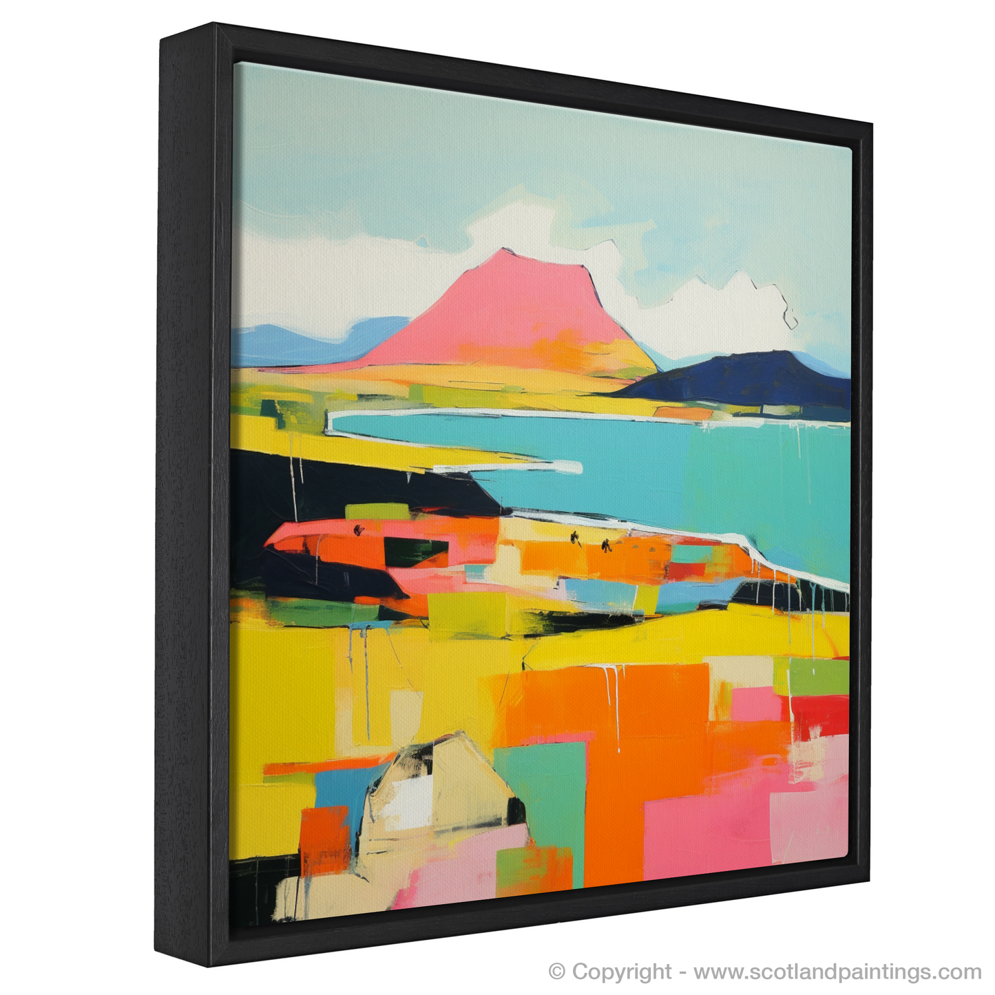 Painting and Art Print of Isle of Arran, Firth of Clyde in summer entitled "Summer Essence of Arran and Clyde".