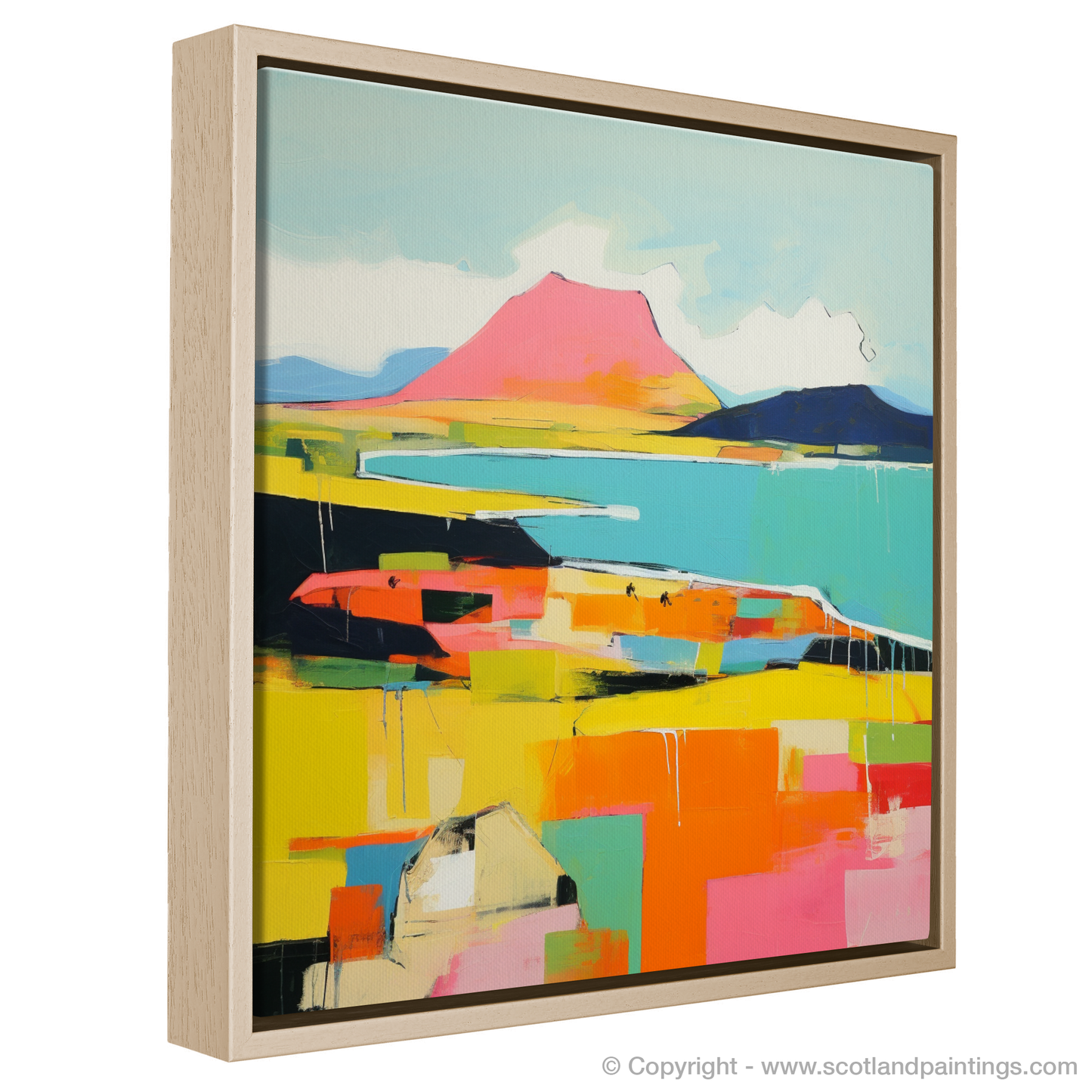 Painting and Art Print of Isle of Arran, Firth of Clyde in summer entitled "Summer Essence of Arran and Clyde".