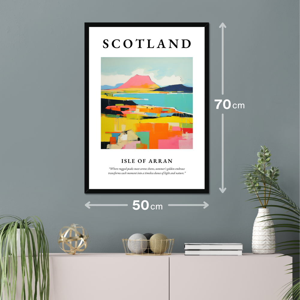 Poster of Isle of Arran hanging on a wall