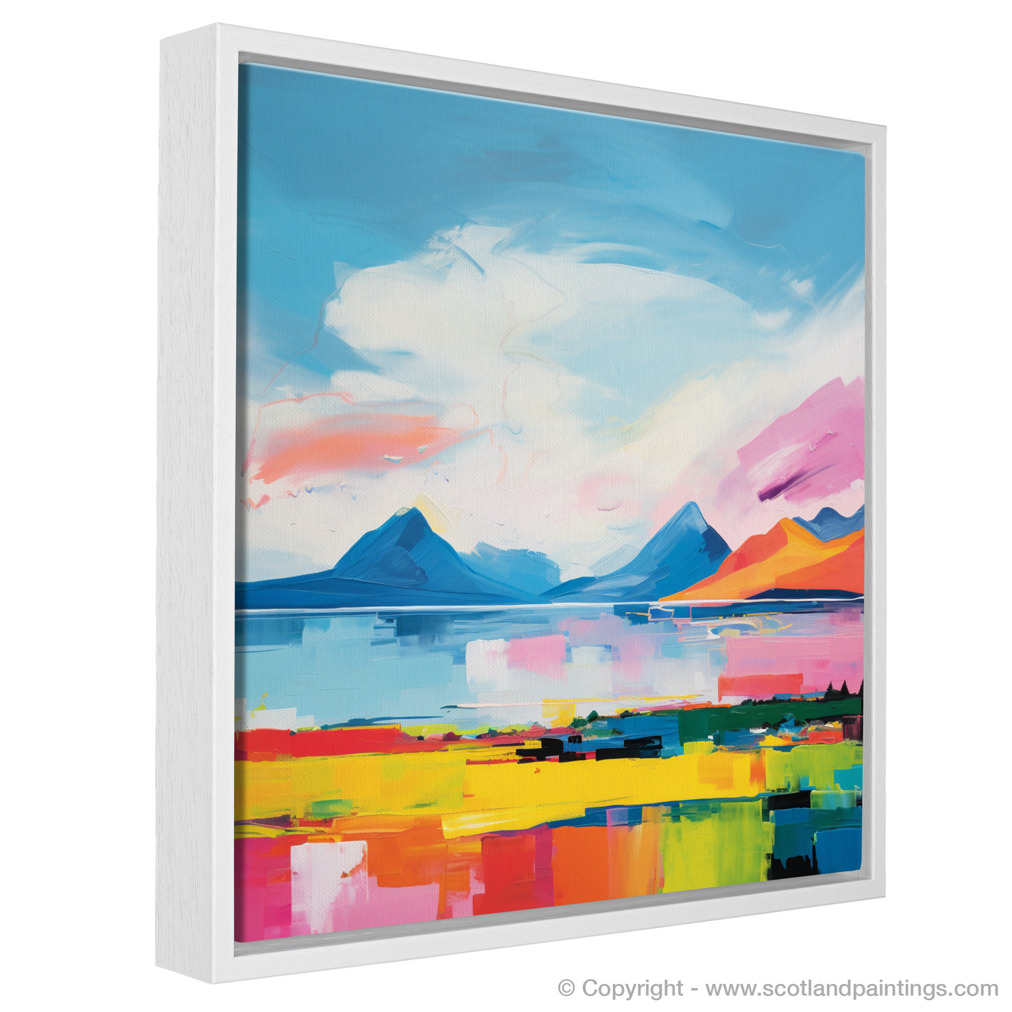 Painting and Art Print of Isle of Arran, Firth of Clyde in summer entitled "Summer Symphony on the Isle of Arran".