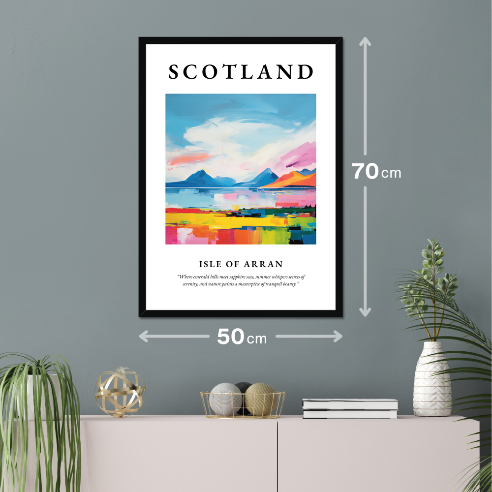 Poster of Isle of Arran hanging on a wall