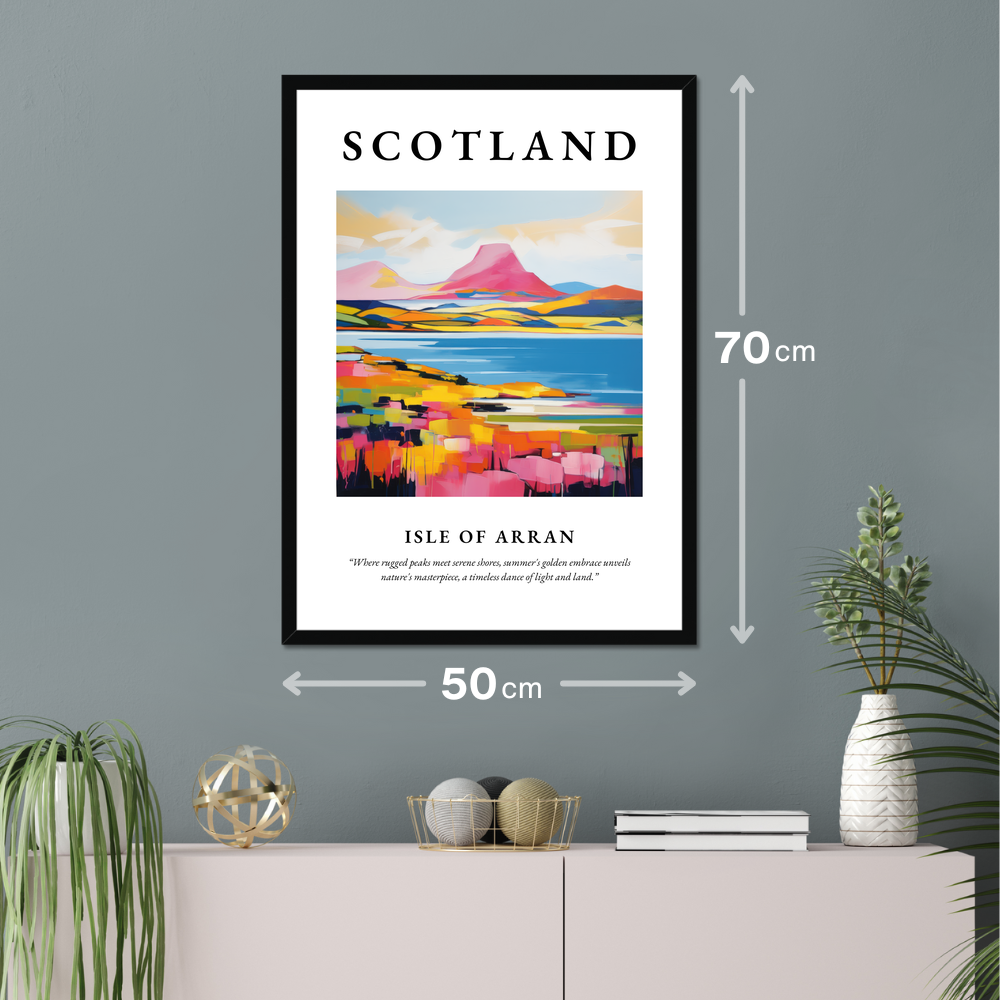 Poster of Isle of Arran hanging on a wall