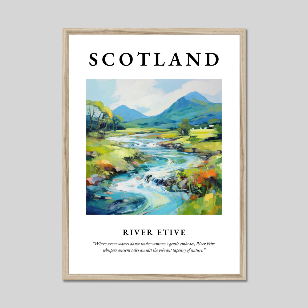 Poster in a natural frame with the word Scotland