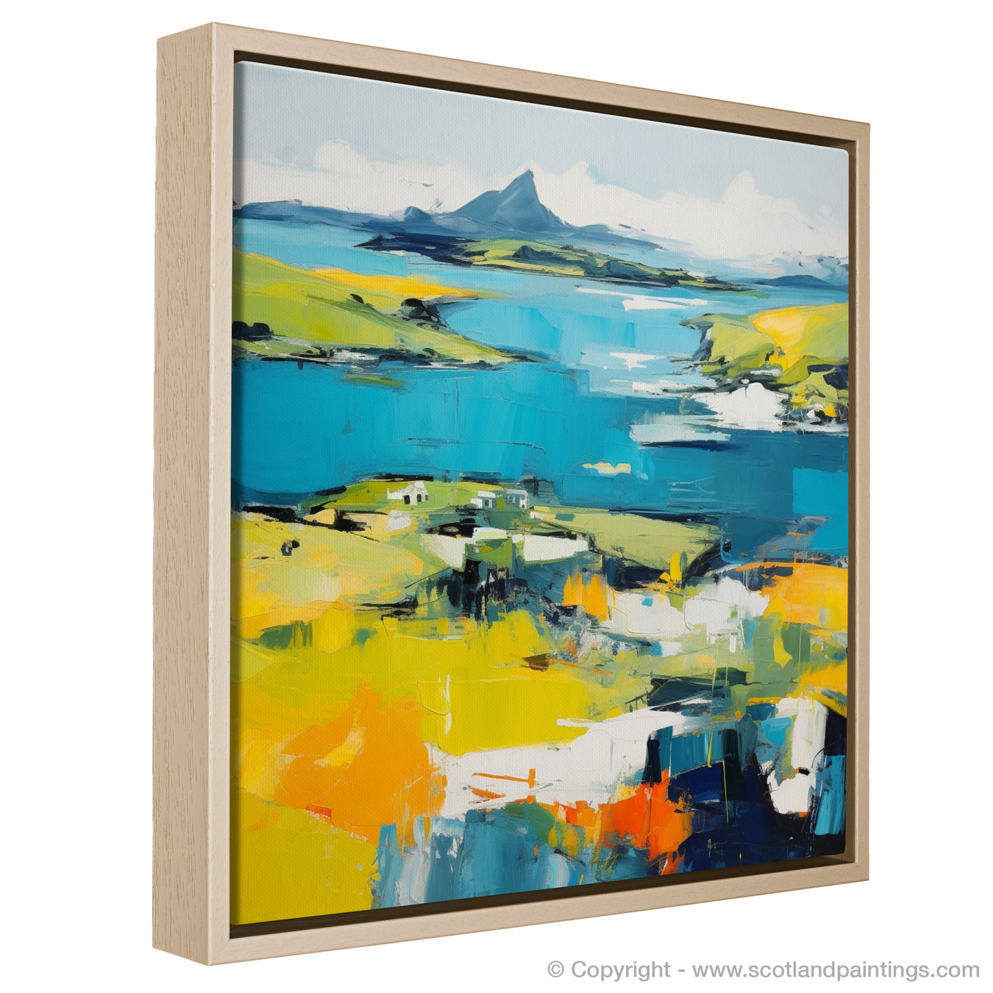 Painting and Art Print of Isle of Ulva, Inner Hebrides in summer entitled "Summer Symphony of Ulva".