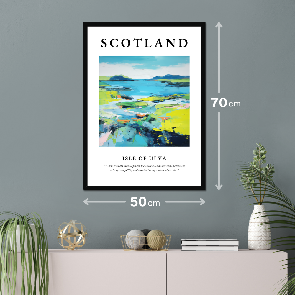 Poster of Isle of Ulva hanging on a wall