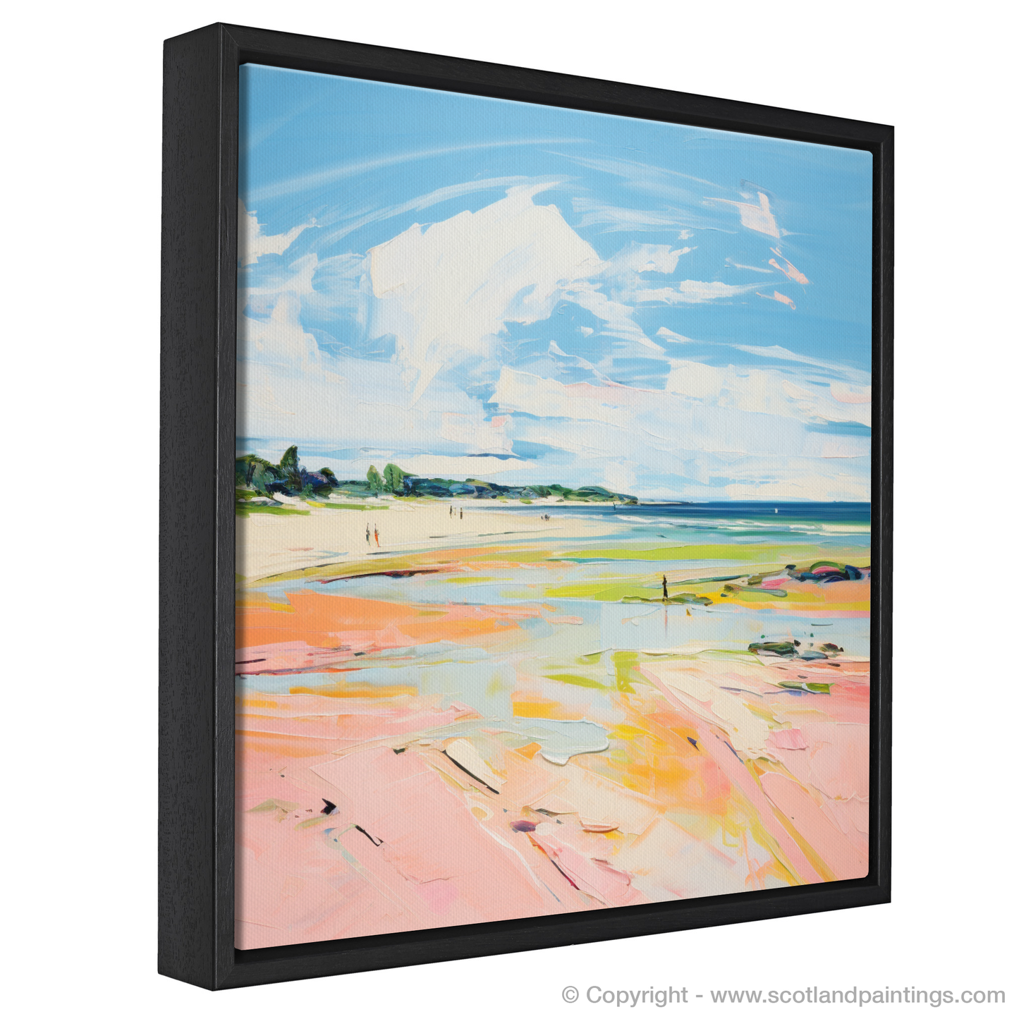 Painting and Art Print of Longniddry Beach, East Lothian in summer entitled "Summer Serenade at Longniddry Beach".