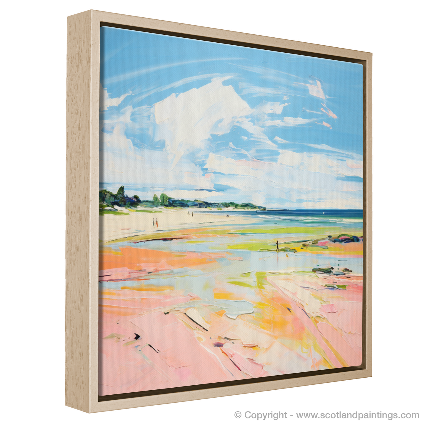 Painting and Art Print of Longniddry Beach, East Lothian in summer entitled "Summer Serenade at Longniddry Beach".