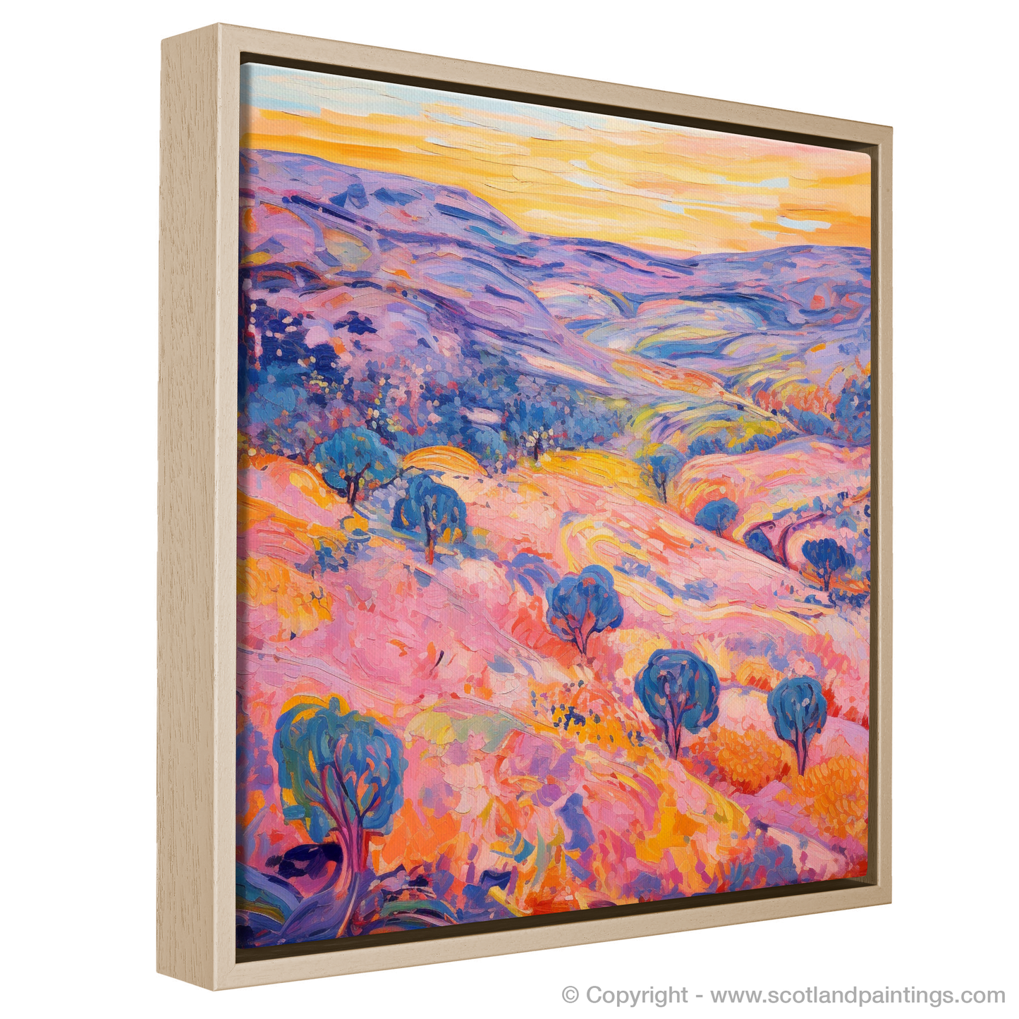 Painting and Art Print of Glenmore, Highlands in summer entitled "Summer Blaze in Glenmore Highlands".