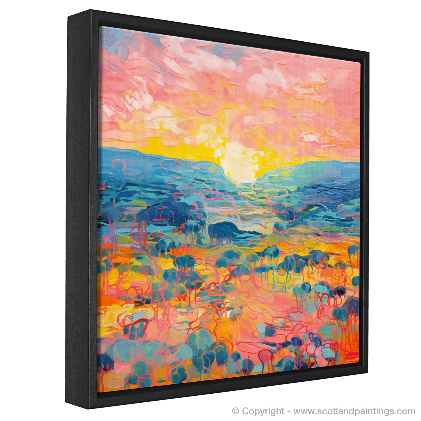 Painting and Art Print of Glenmore, Highlands in summer entitled "Highland Summer Symphony".