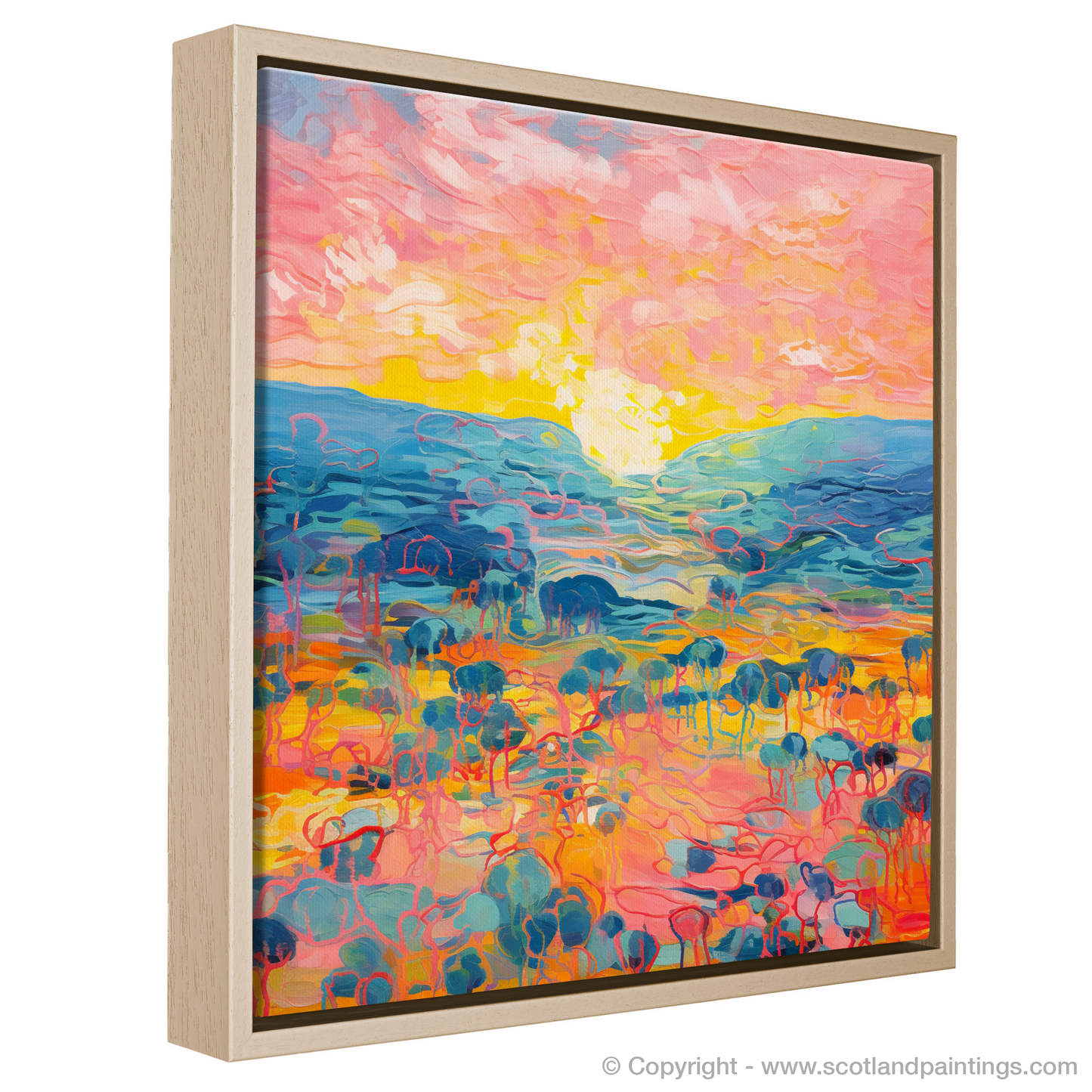 Painting and Art Print of Glenmore, Highlands in summer entitled "Highland Summer Symphony".