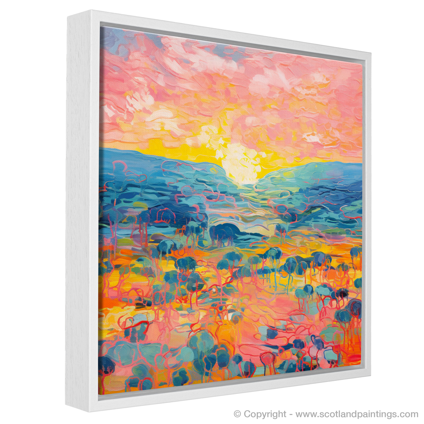 Painting and Art Print of Glenmore, Highlands in summer entitled "Highland Summer Symphony".