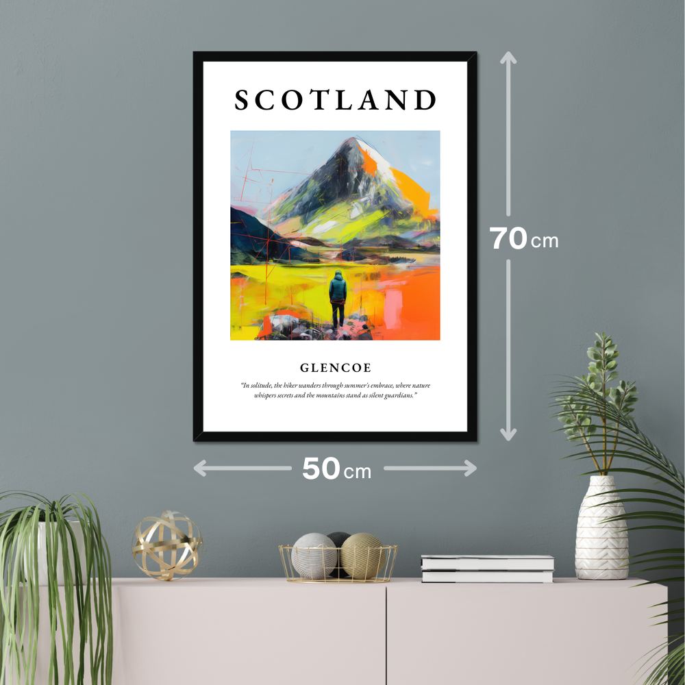 Poster of Glencoe hanging on a wall