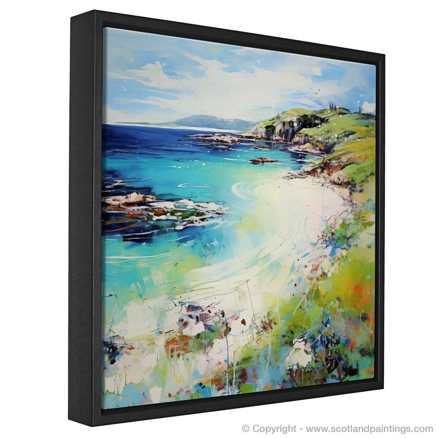 Painting and Art Print of Calgary Bay, Isle of Mull in summer entitled "Summer Splendour at Calgary Bay".