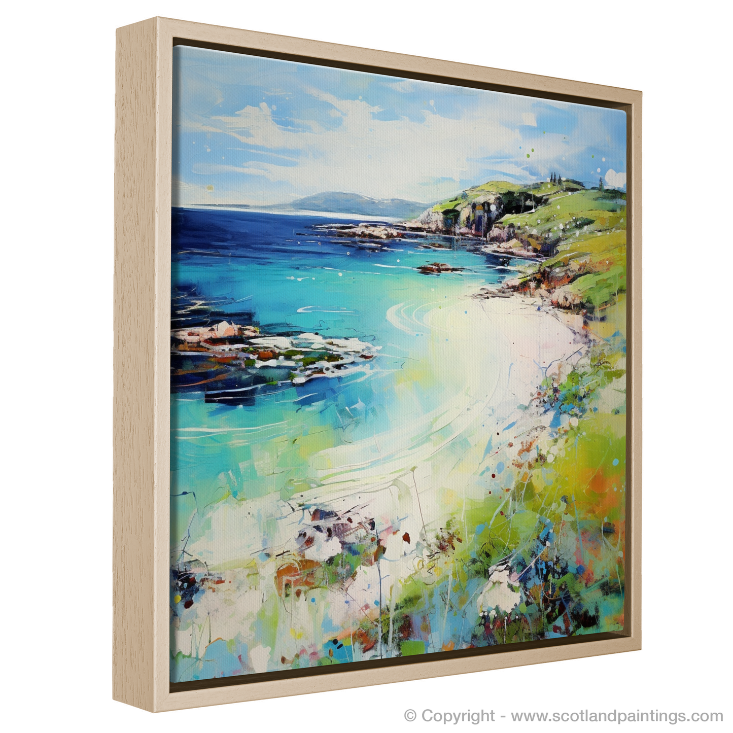 Painting and Art Print of Calgary Bay, Isle of Mull in summer entitled "Summer Splendour at Calgary Bay".