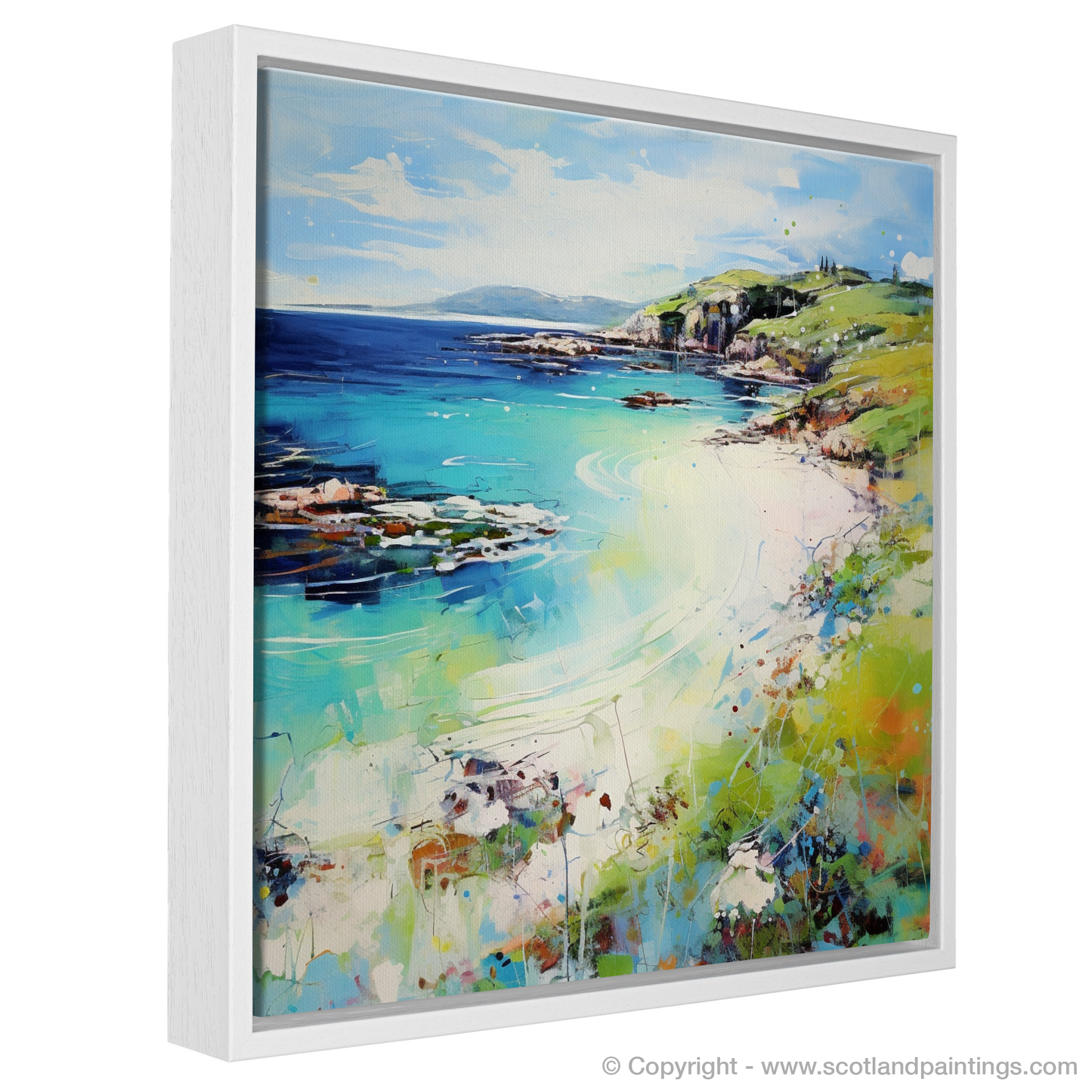 Painting and Art Print of Calgary Bay, Isle of Mull in summer entitled "Summer Splendour at Calgary Bay".