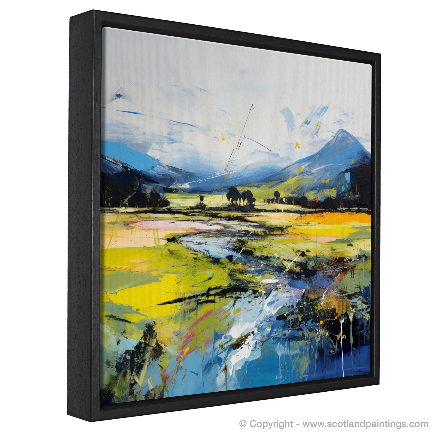 Painting and Art Print of Glen Esk, Angus in summer entitled "Summer Vibrance of Glen Esk".