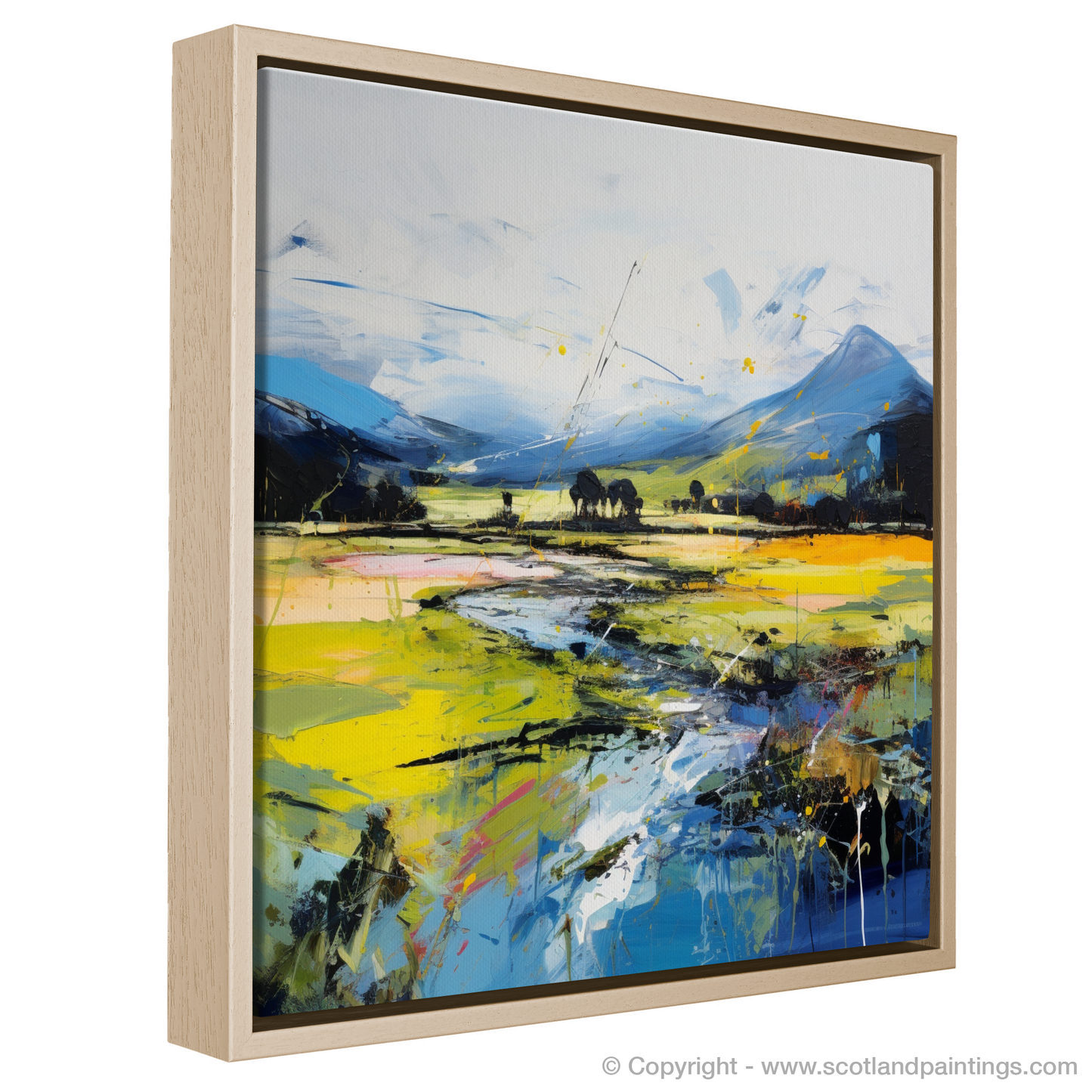 Painting and Art Print of Glen Esk, Angus in summer entitled "Summer Vibrance of Glen Esk".