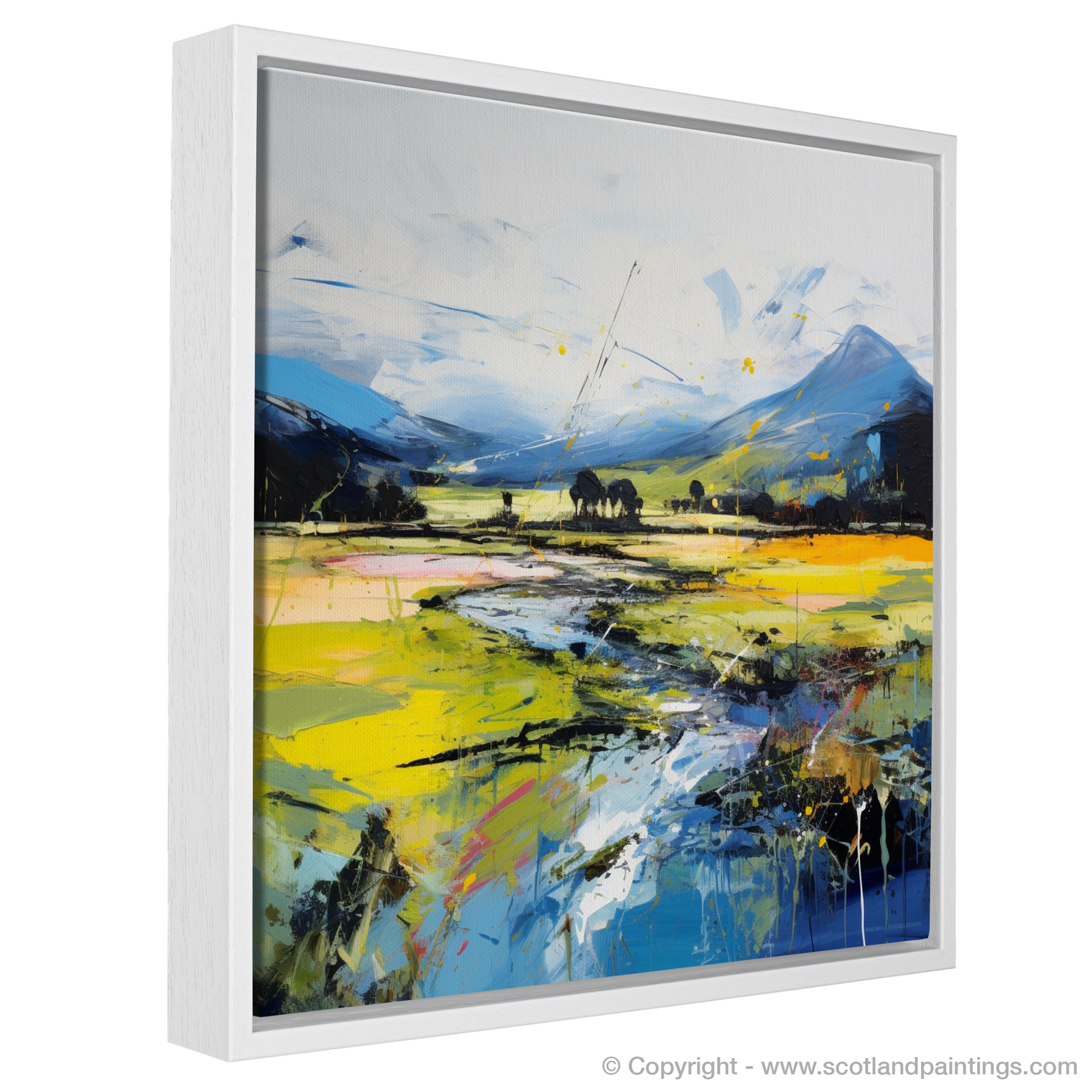 Painting and Art Print of Glen Esk, Angus in summer entitled "Summer Vibrance of Glen Esk".