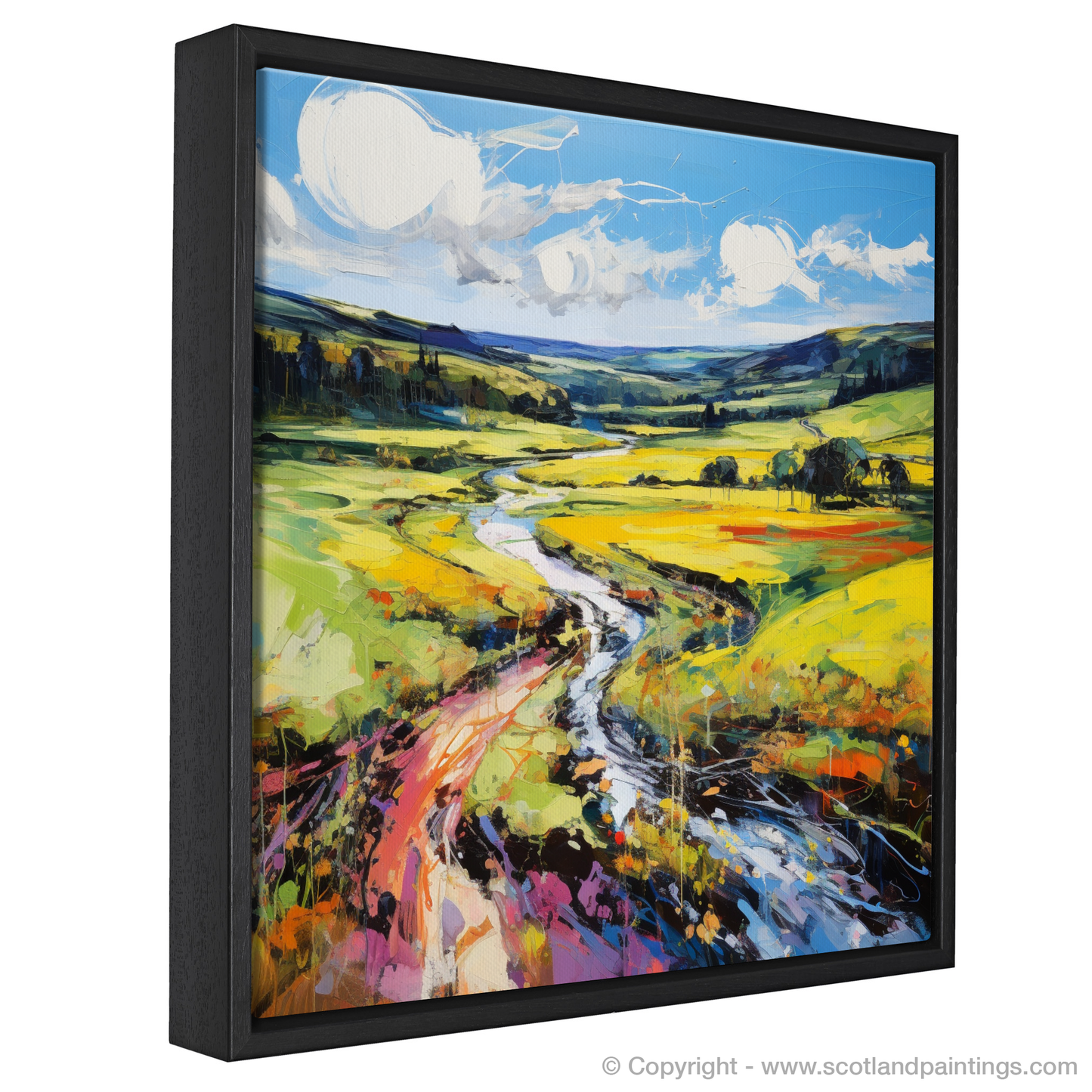 Painting and Art Print of Glen Esk, Angus in summer entitled "Summer Essence of Glen Esk".