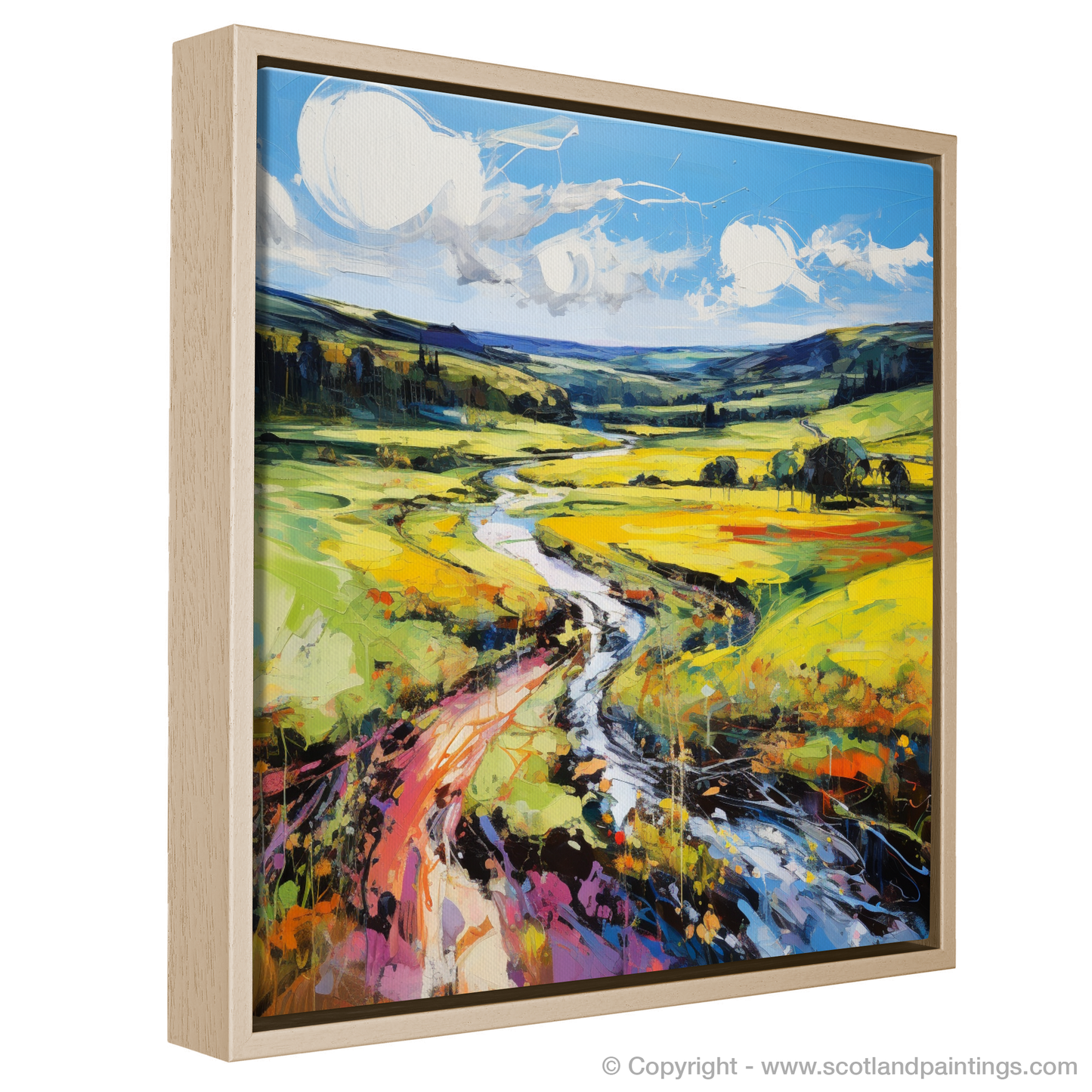 Painting and Art Print of Glen Esk, Angus in summer entitled "Summer Essence of Glen Esk".