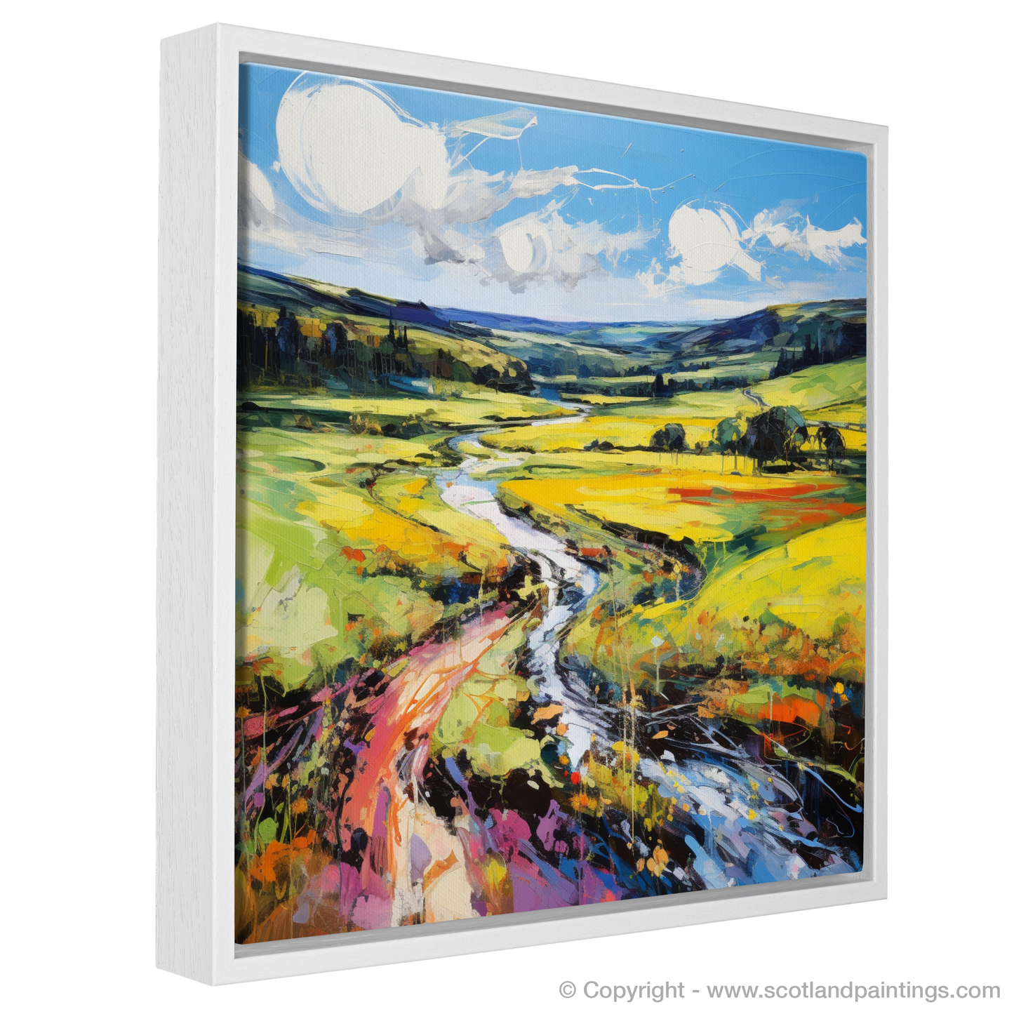 Painting and Art Print of Glen Esk, Angus in summer entitled "Summer Essence of Glen Esk".