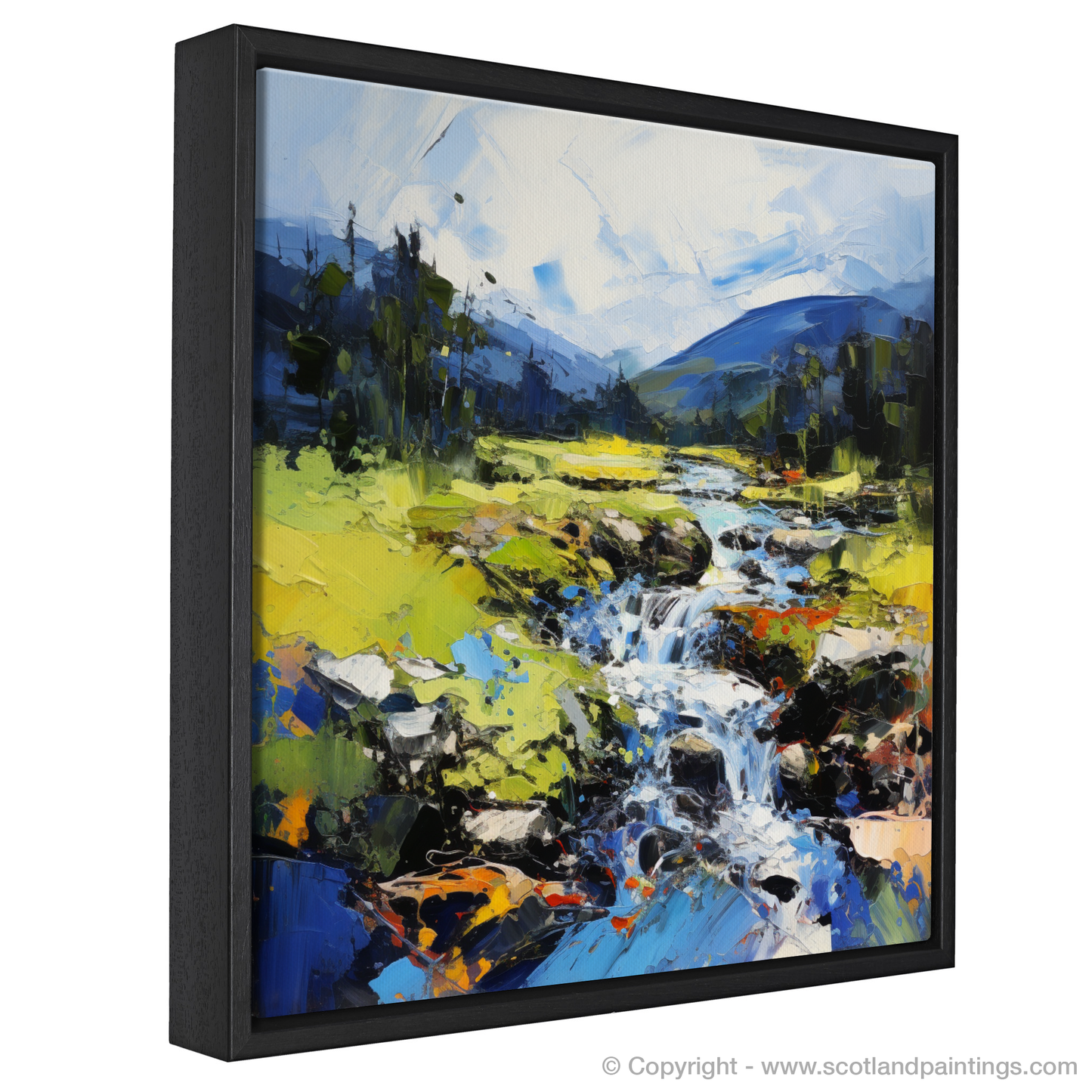 Painting and Art Print of Glen Esk, Angus in summer entitled "Summer Splendour of Glen Esk".