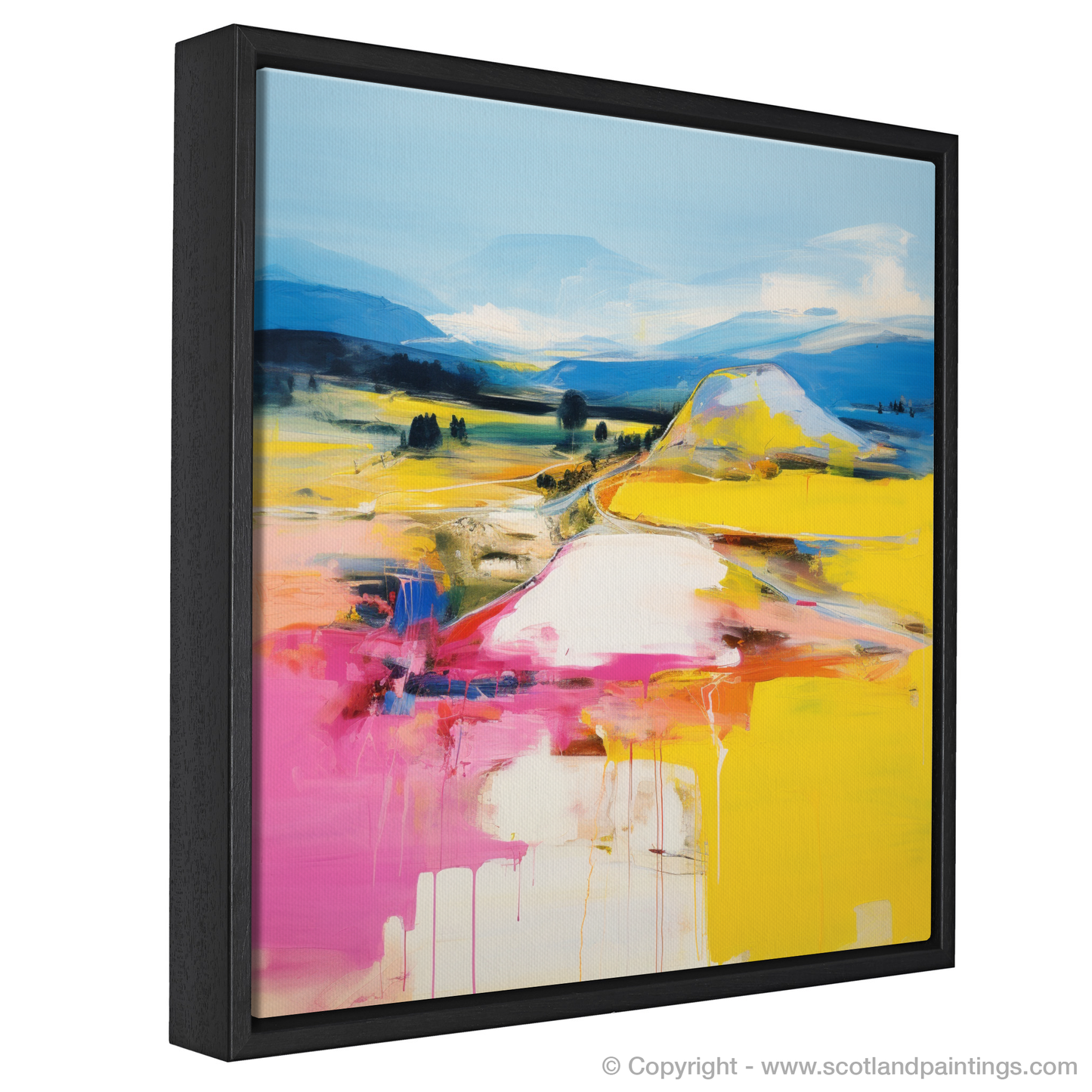 Painting and Art Print of Glenlivet, Moray in summer entitled "Summer Vibrance of Glenlivet Moray".