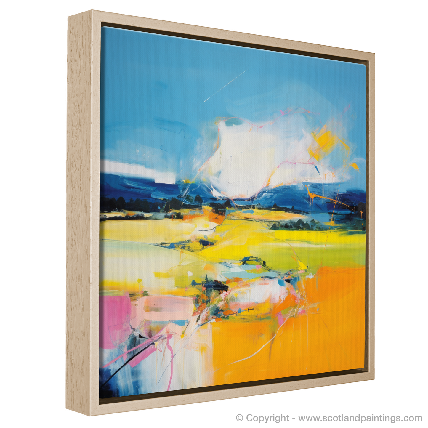 Painting and Art Print of Glenlivet, Moray in summer entitled "Summer Rhapsody in Glenlivet Moray".