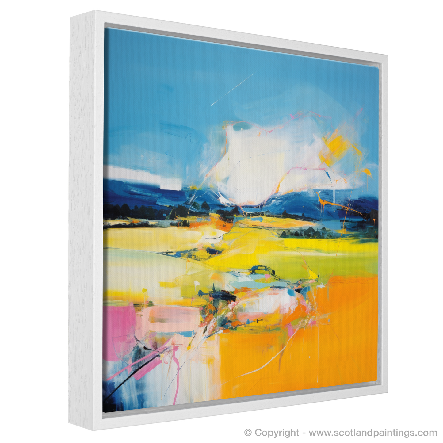 Painting and Art Print of Glenlivet, Moray in summer entitled "Summer Rhapsody in Glenlivet Moray".