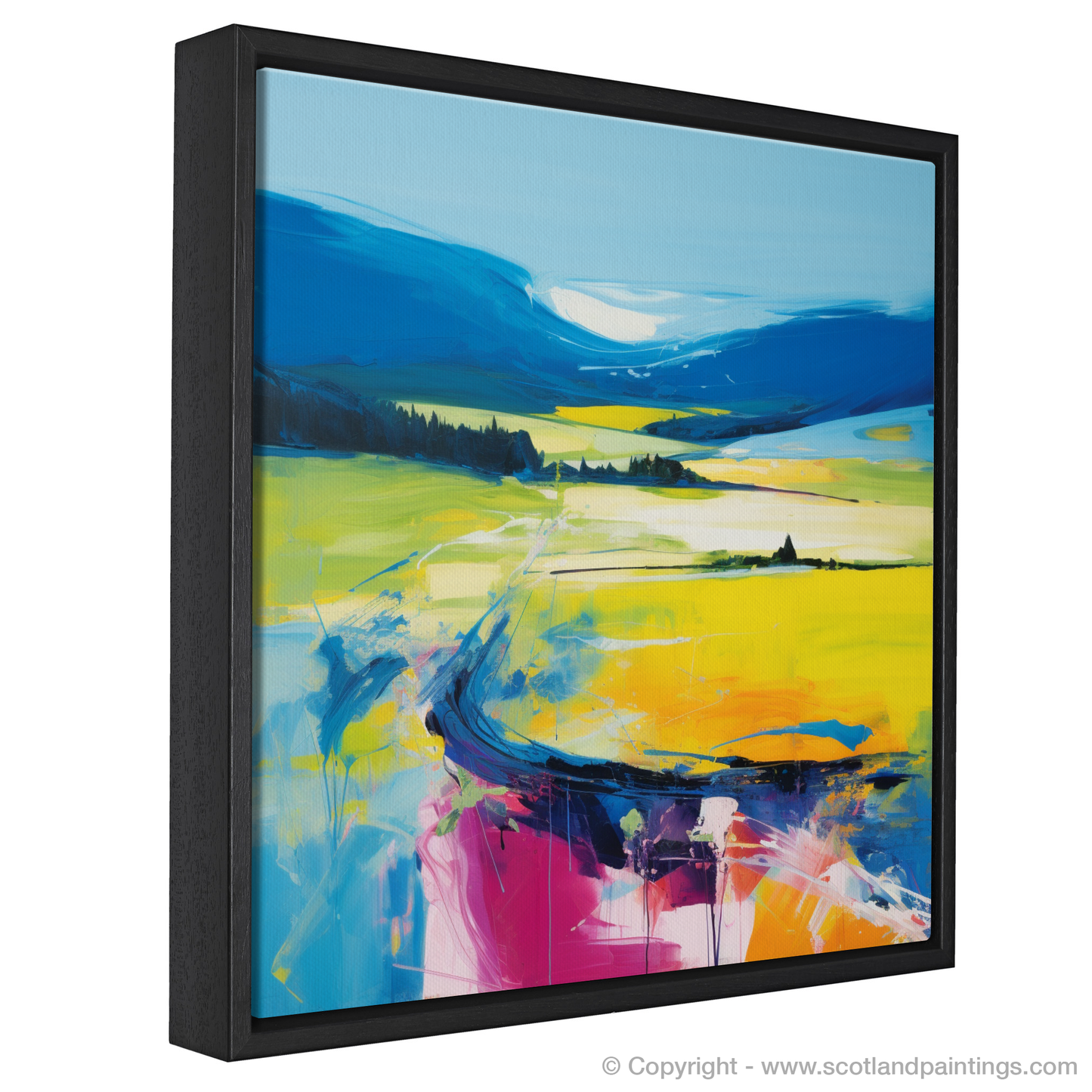 Painting and Art Print of Glenlivet, Moray in summer entitled "Summer Splendour of Glenlivet Moray".