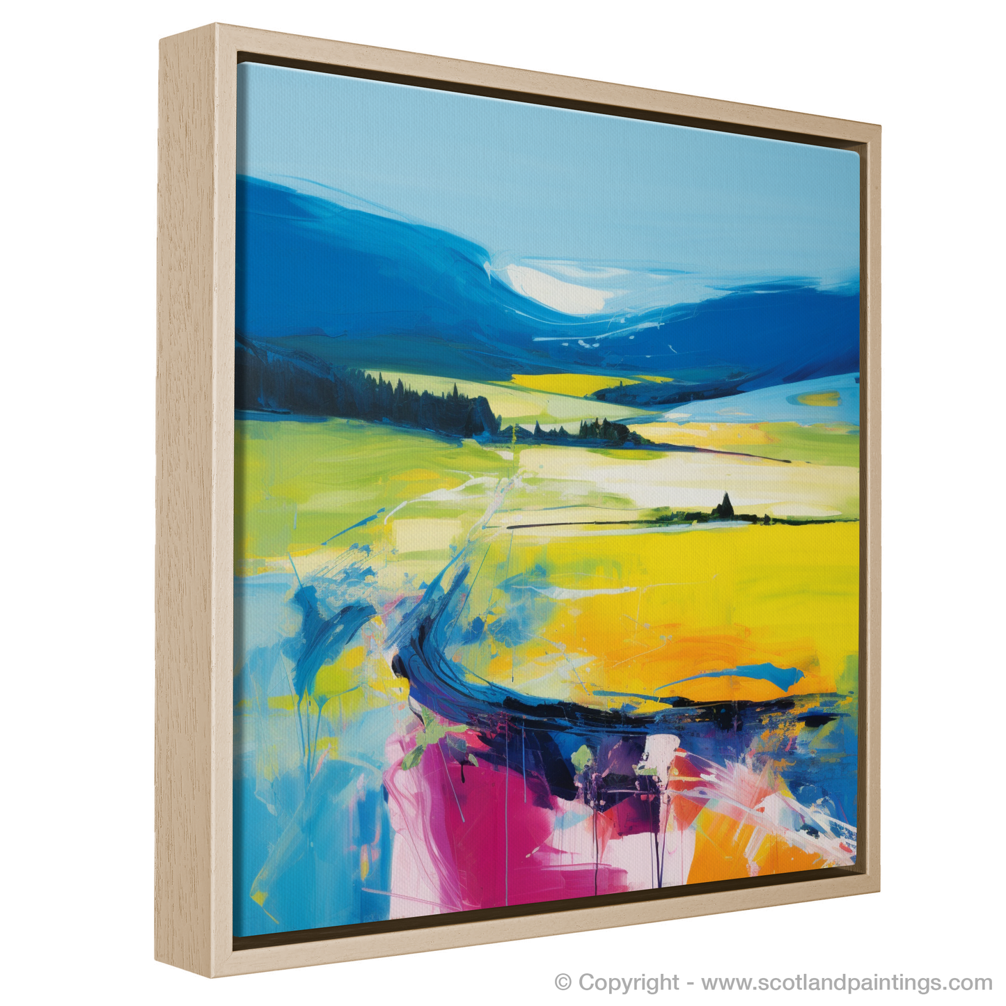 Painting and Art Print of Glenlivet, Moray in summer entitled "Summer Splendour of Glenlivet Moray".