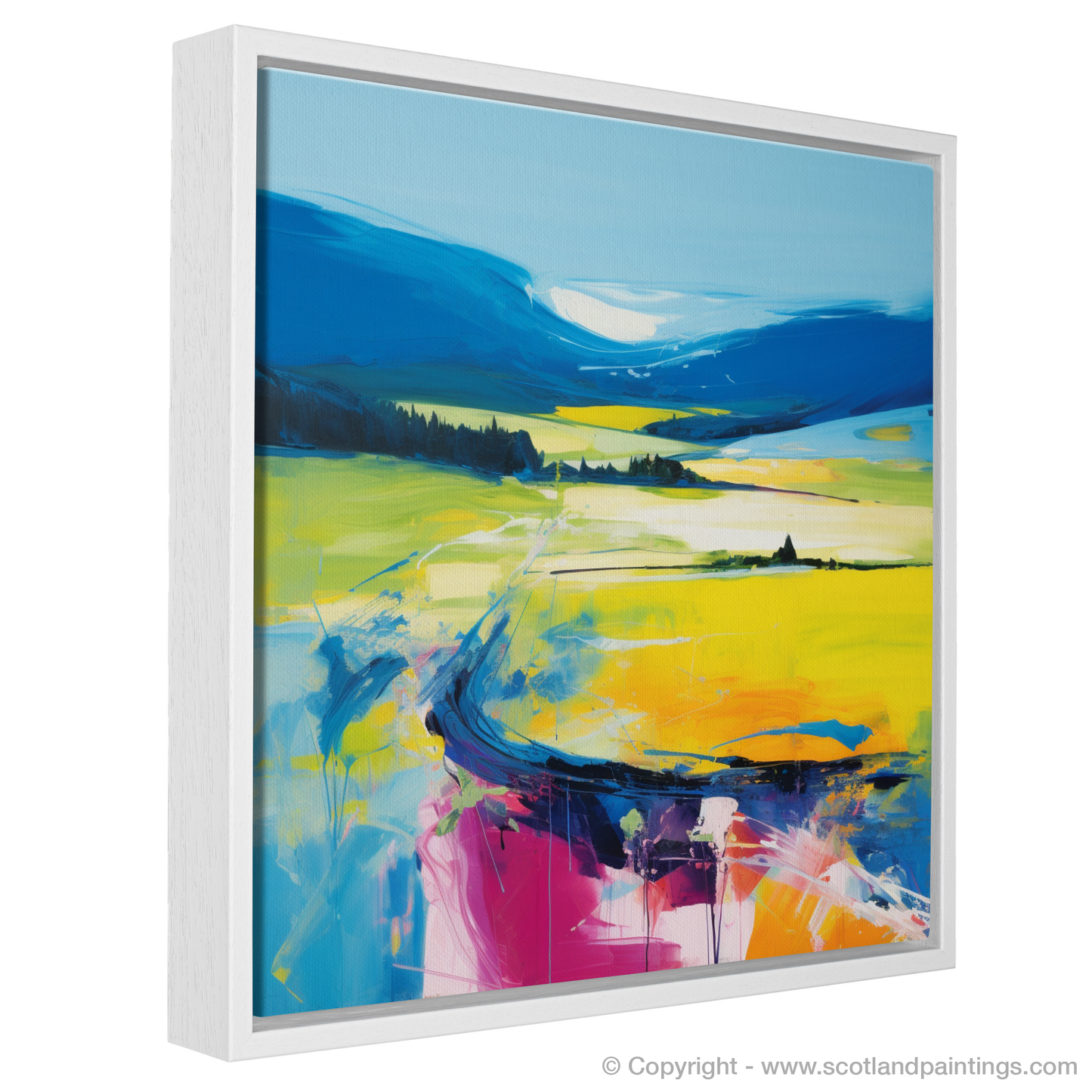 Painting and Art Print of Glenlivet, Moray in summer entitled "Summer Splendour of Glenlivet Moray".