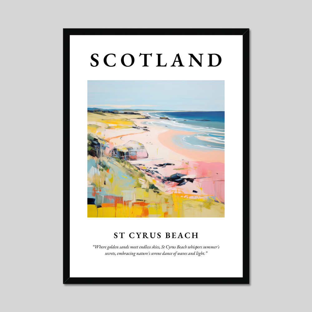 Poster of St Cyrus Beach, Scotland.