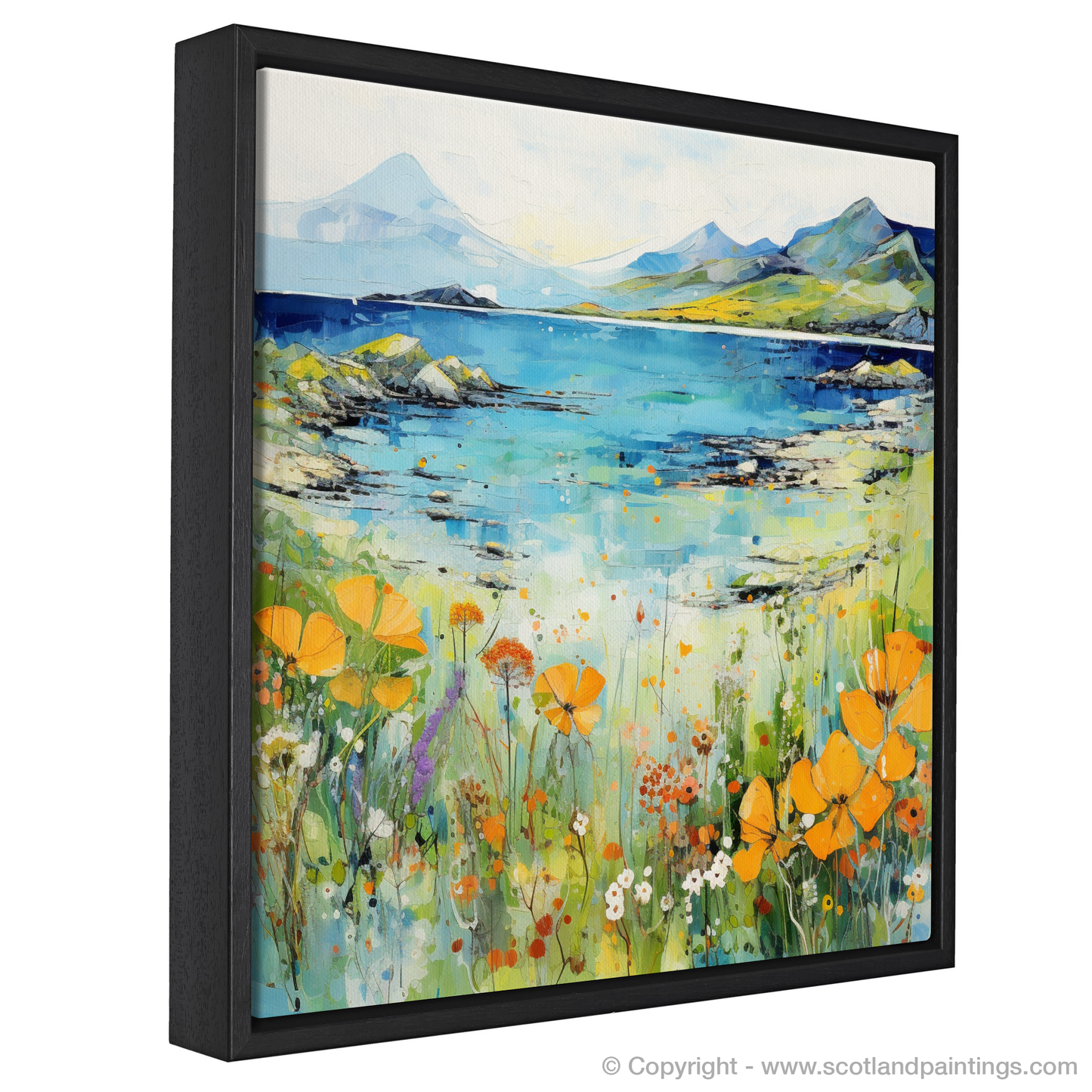 Painting and Art Print of Isle of Raasay, Inner Hebrides in summer entitled "Summer Serenade on the Isle of Raasay".