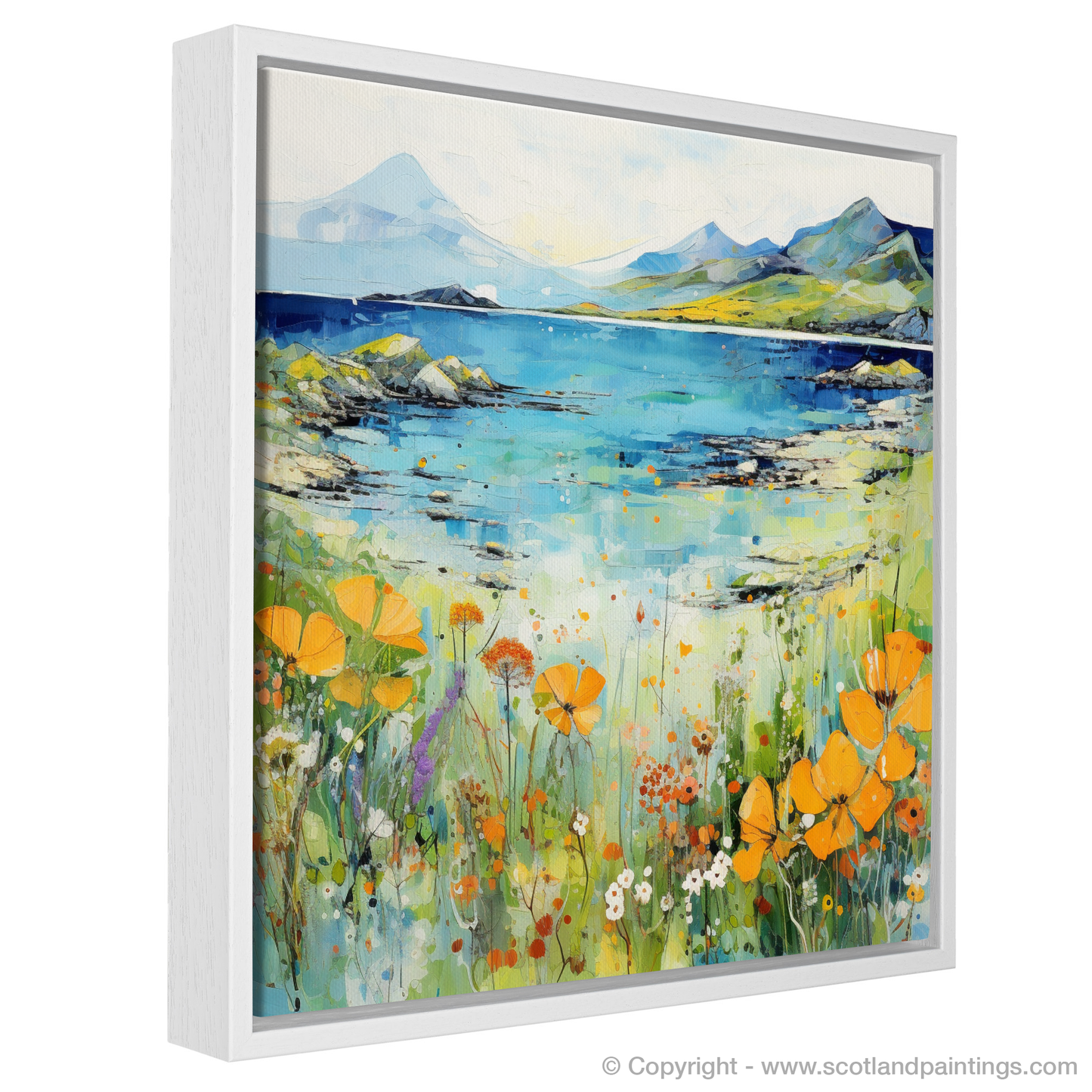 Painting and Art Print of Isle of Raasay, Inner Hebrides in summer entitled "Summer Serenade on the Isle of Raasay".