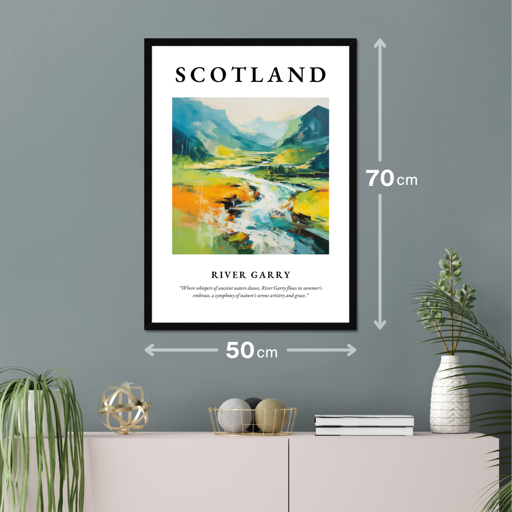 Poster of River Garry hanging on a wall