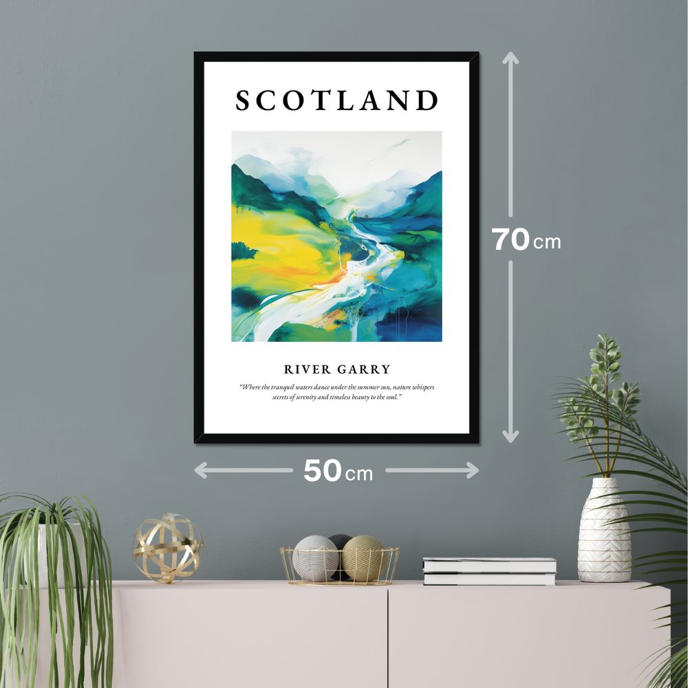 Poster of River Garry hanging on a wall