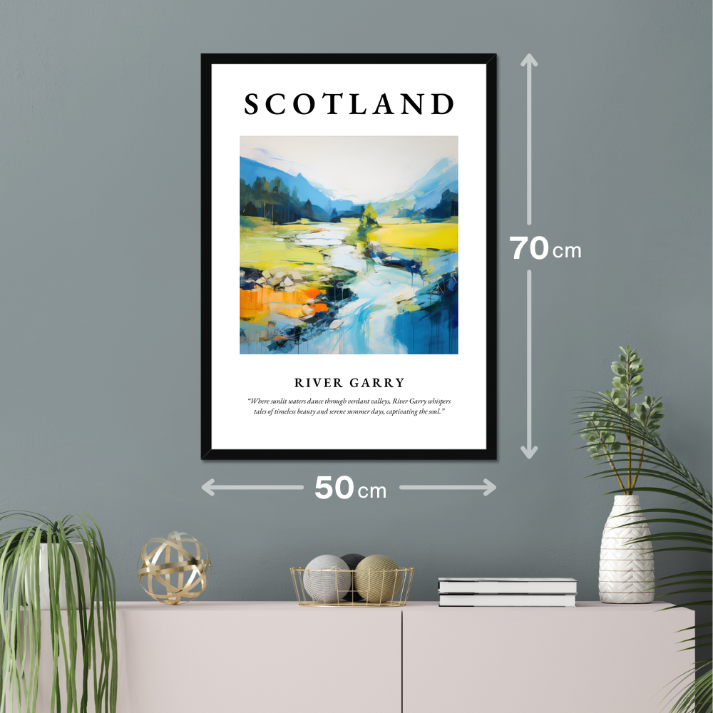 Poster of River Garry hanging on a wall