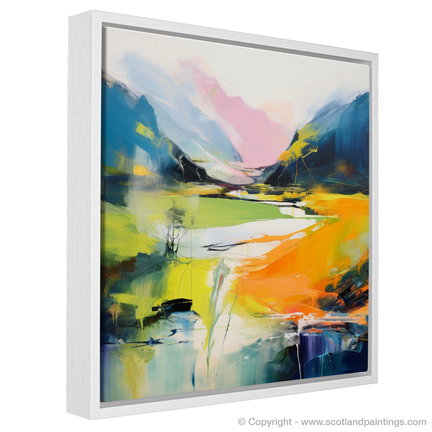 Painting and Art Print of River Garry, Highlands in summer. Summer Rhapsody: River Garry Highlands.